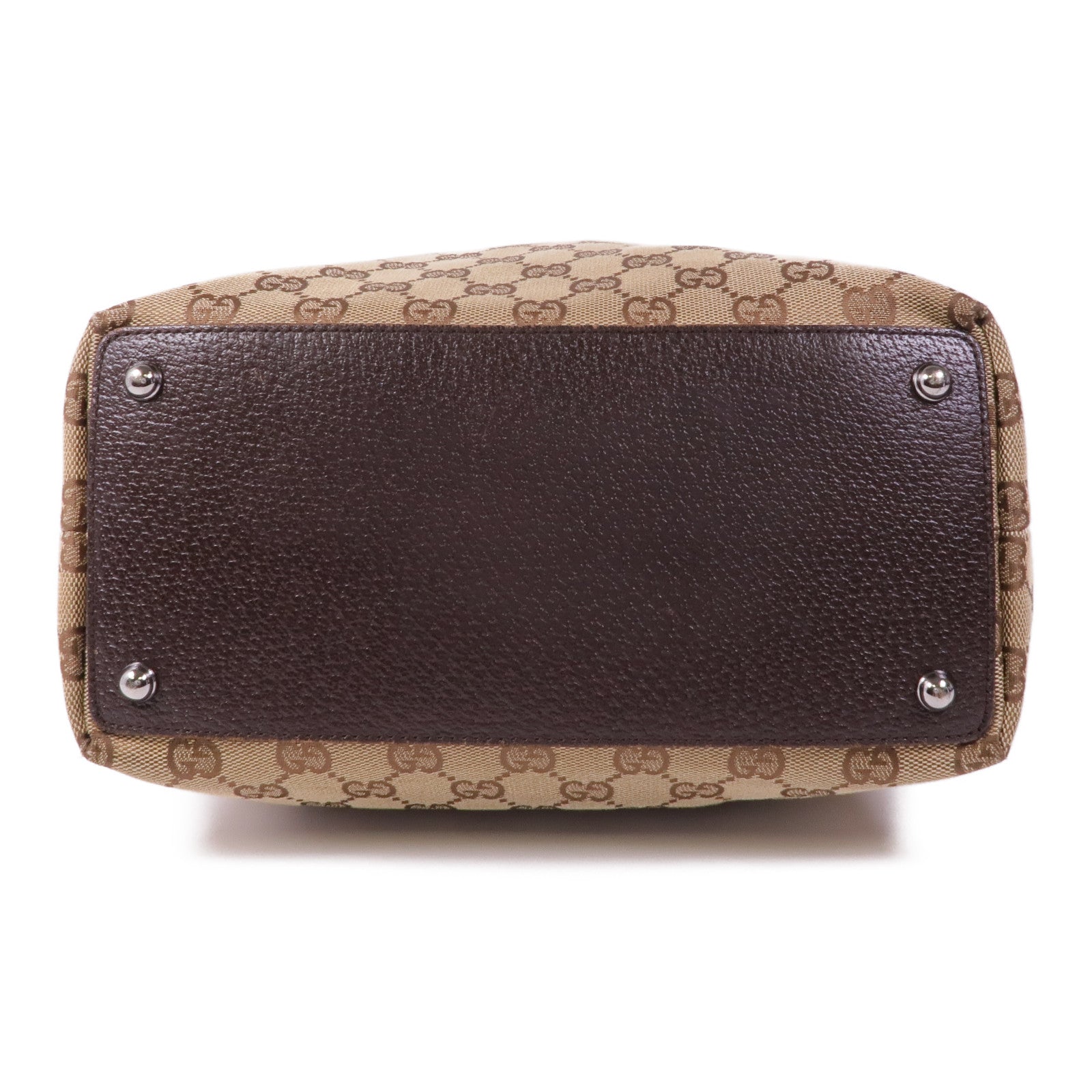 GUCCI 帆布Shoulder Tote銀扣肩背袋/手挽袋