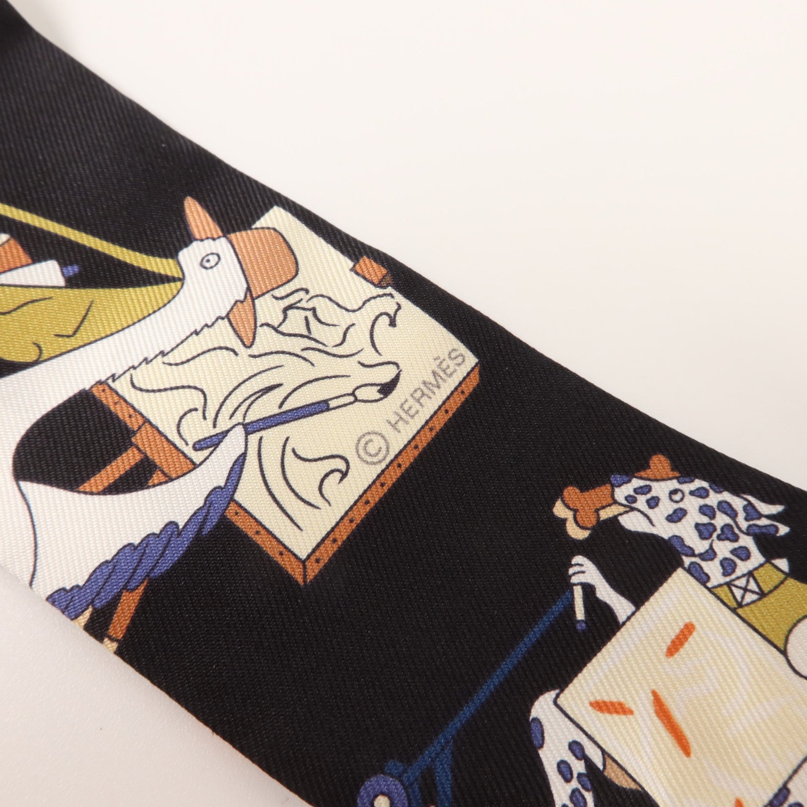 HERMES 絲質Twilly絲巾