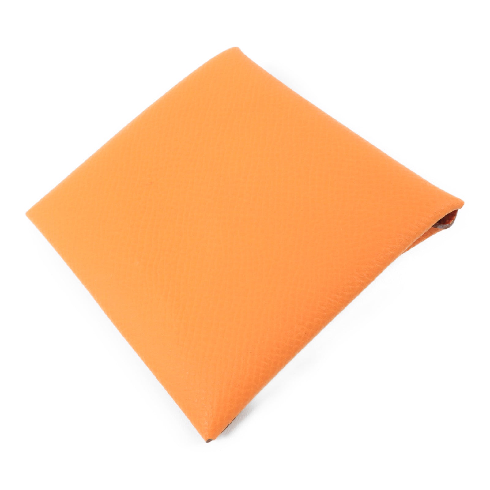 HERMES Epsom皮革Bastia零錢包Orange