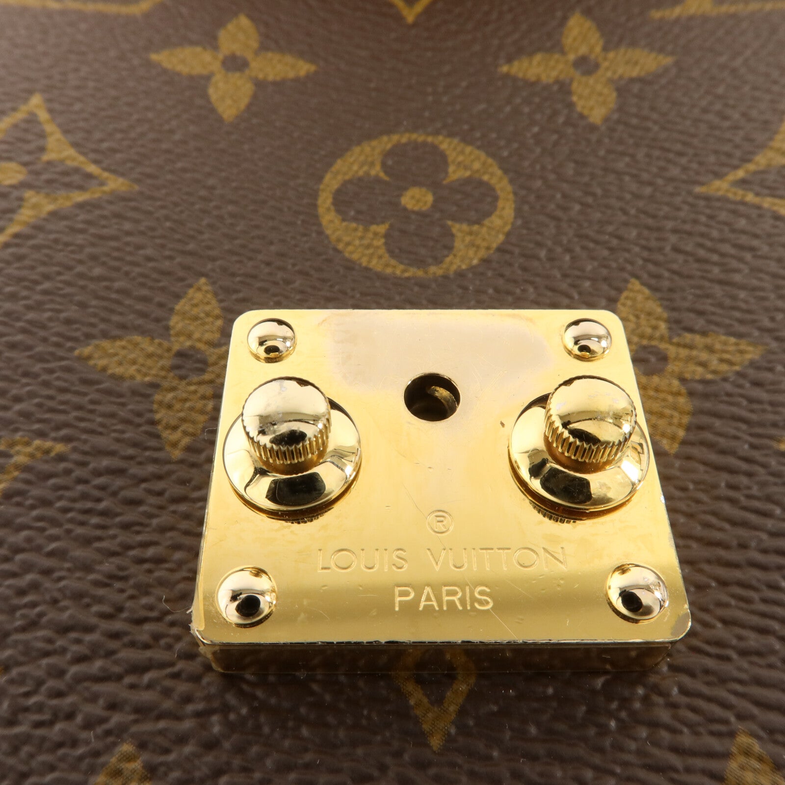 LOUIS VUITTON Monogram Pochette Metis East West金扣手挽肩背兩用袋