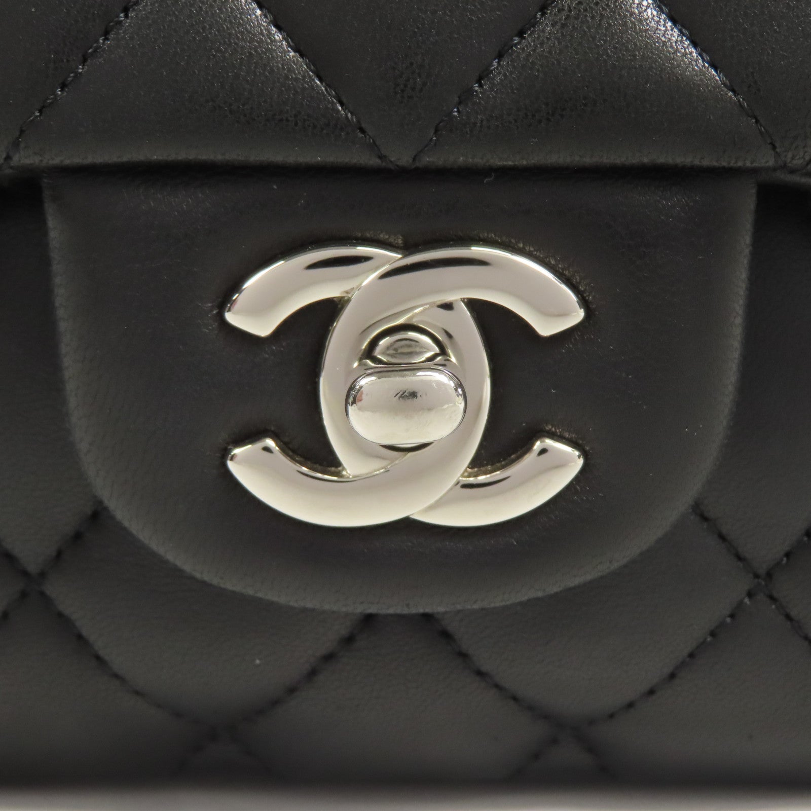 CHANEL 【激減優惠】羊皮皮革Classic 25銀扣鏈帶肩背袋