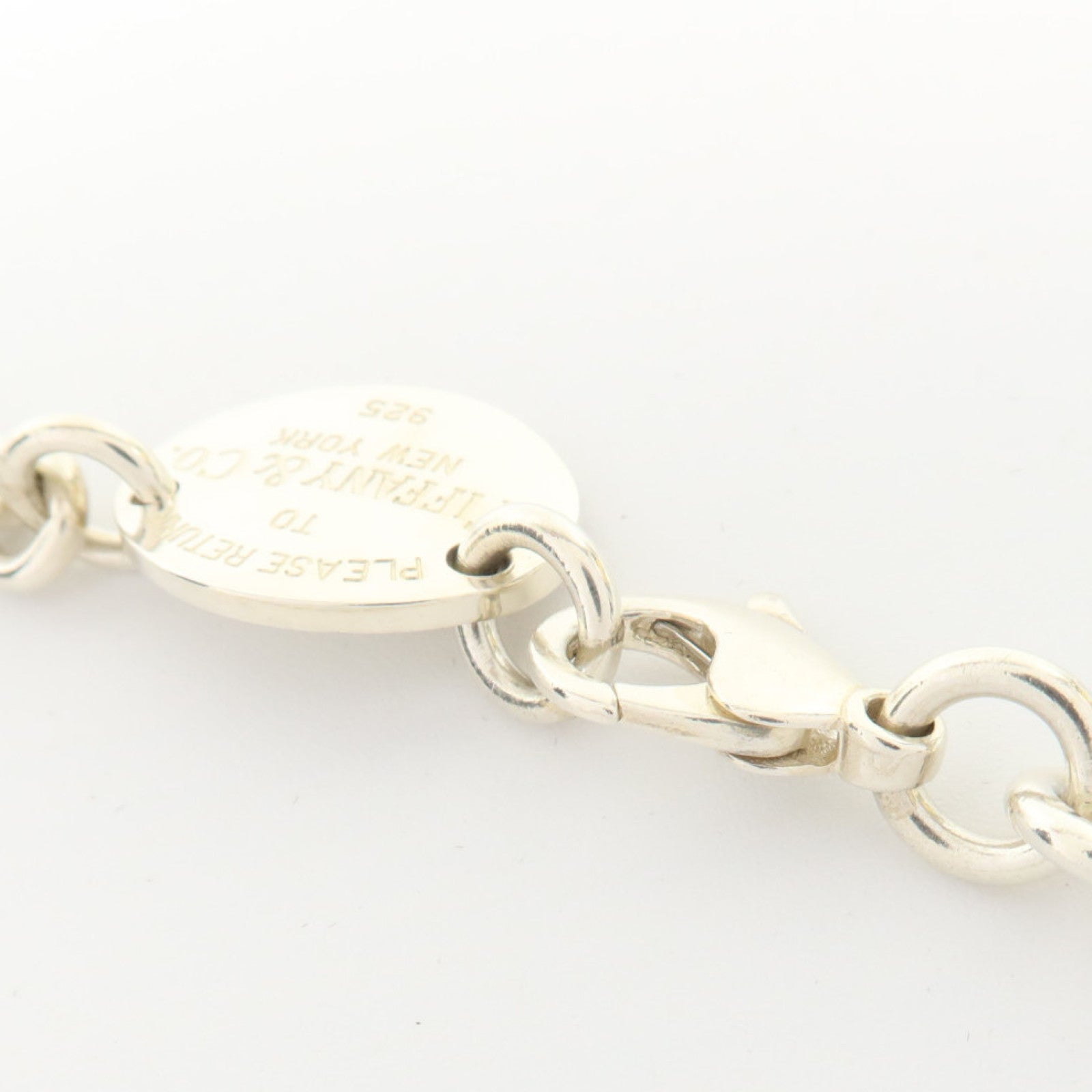 TIFFANY＆CO 925純銀Return to Oval Tag項鏈
