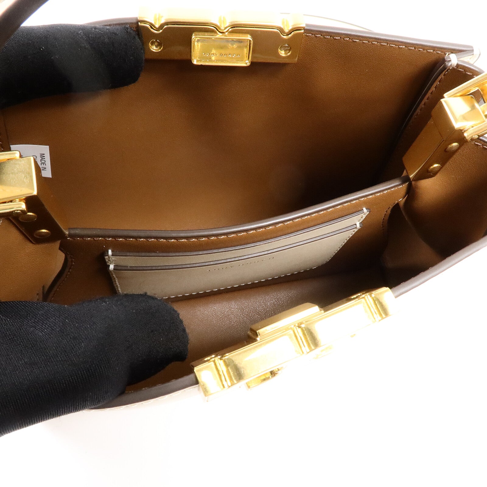 Tory Burch 牛皮皮革Mini Eleanor Satchel手挽肩背兩用袋