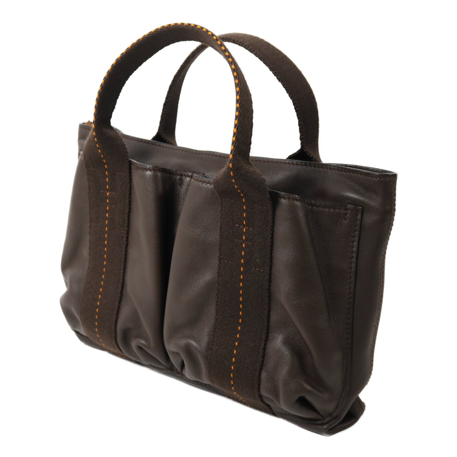 HERMES Derma皮革Caravan Horizontal PM手挽肩背兩用袋Brown