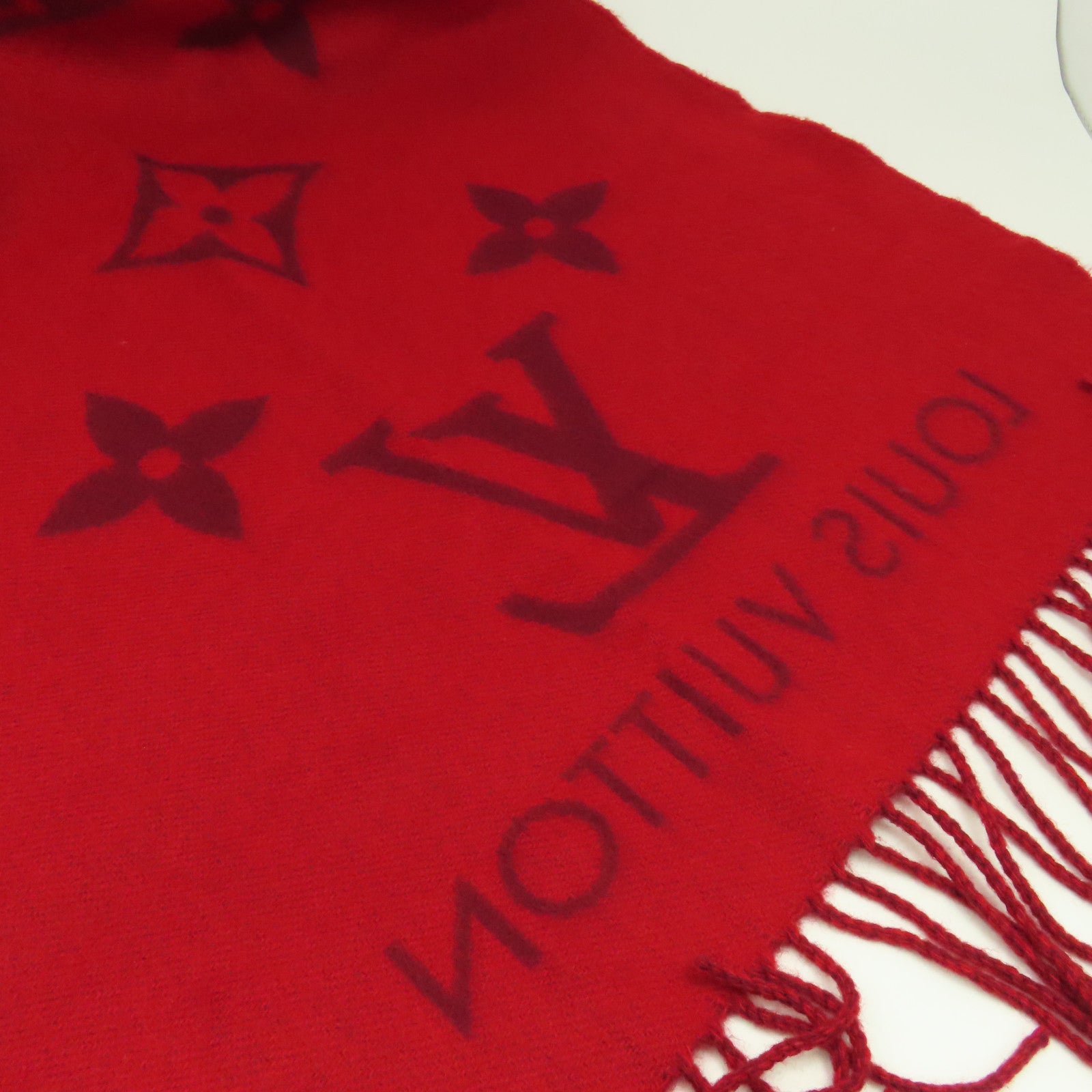 LOUIS VUITTON 【激減優惠】羊絨Reykjavik Scarf圍巾酒紅色