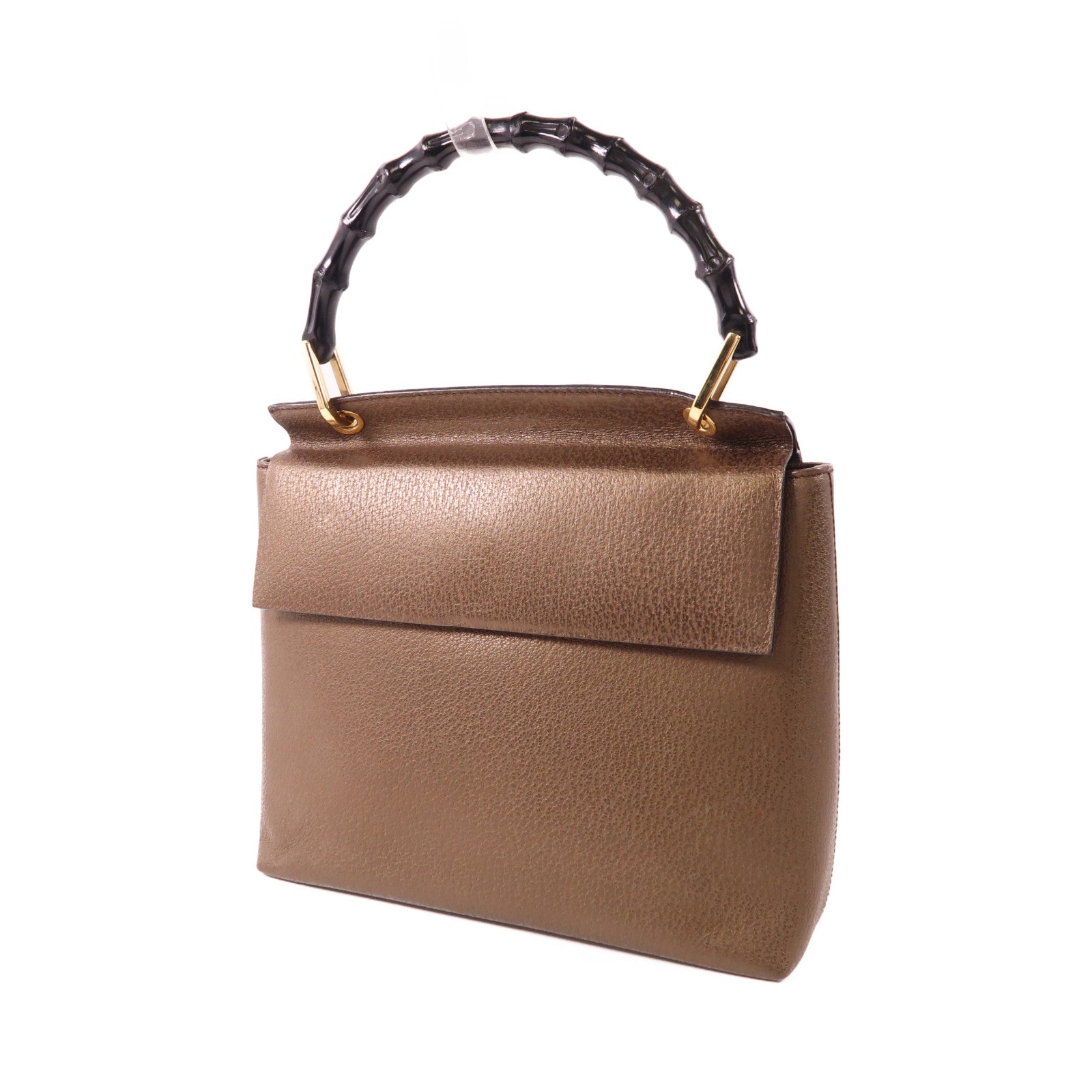 GUCCI GG GHW Vintage Handbag 0013444 Calfskin Leather Brown