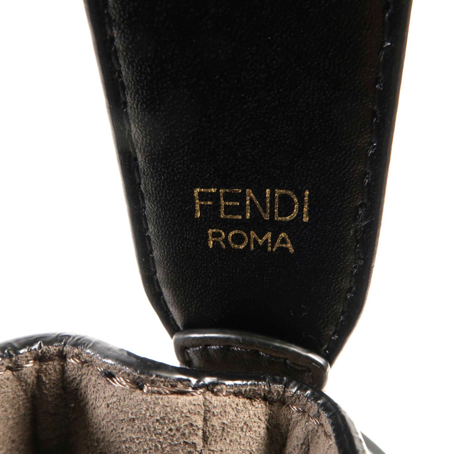 FENDI 牛皮皮革Mini Mon Tresor金扣手挽肩背兩用袋