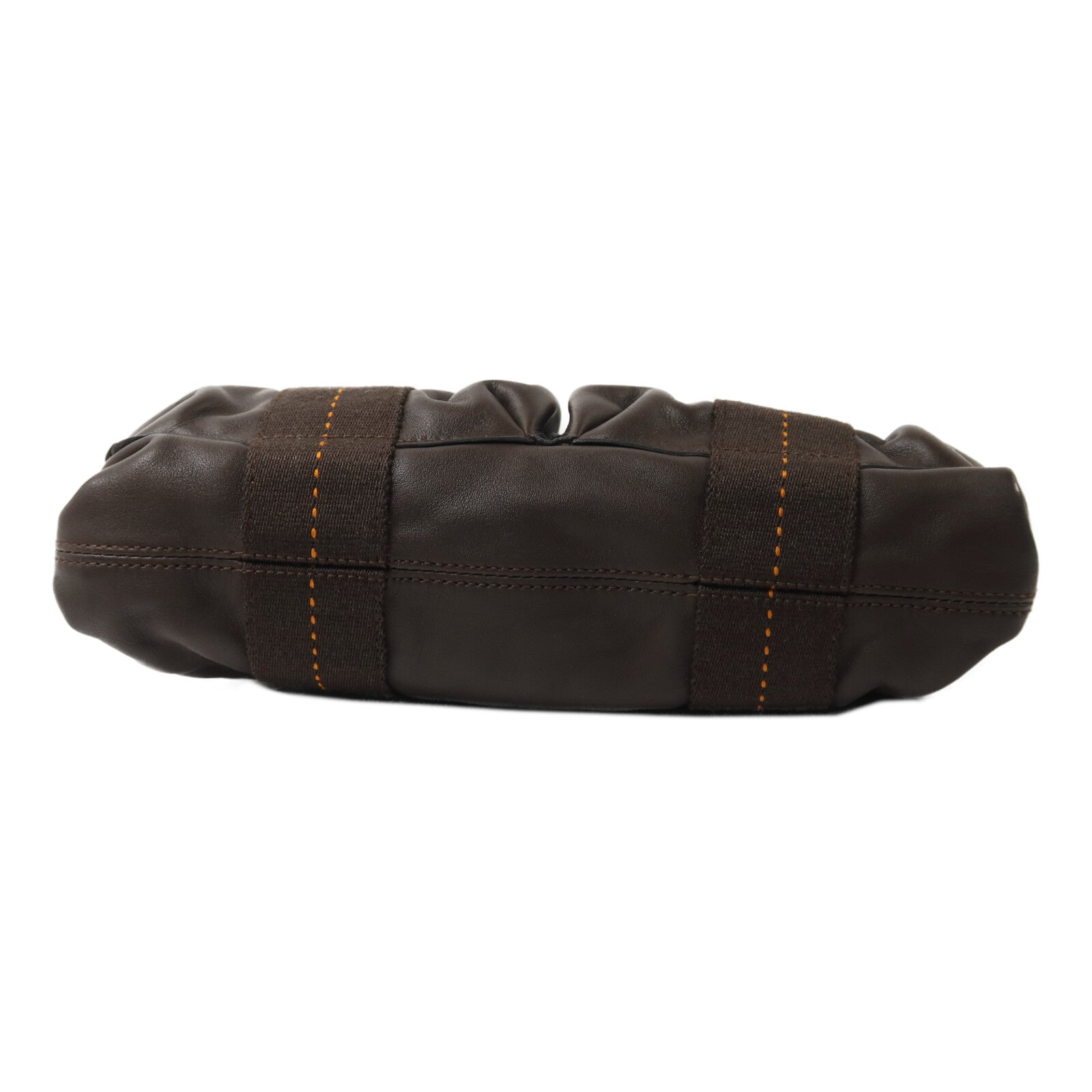 HERMES Derma皮革Caravan Horizontal PM手挽肩背兩用袋Brown