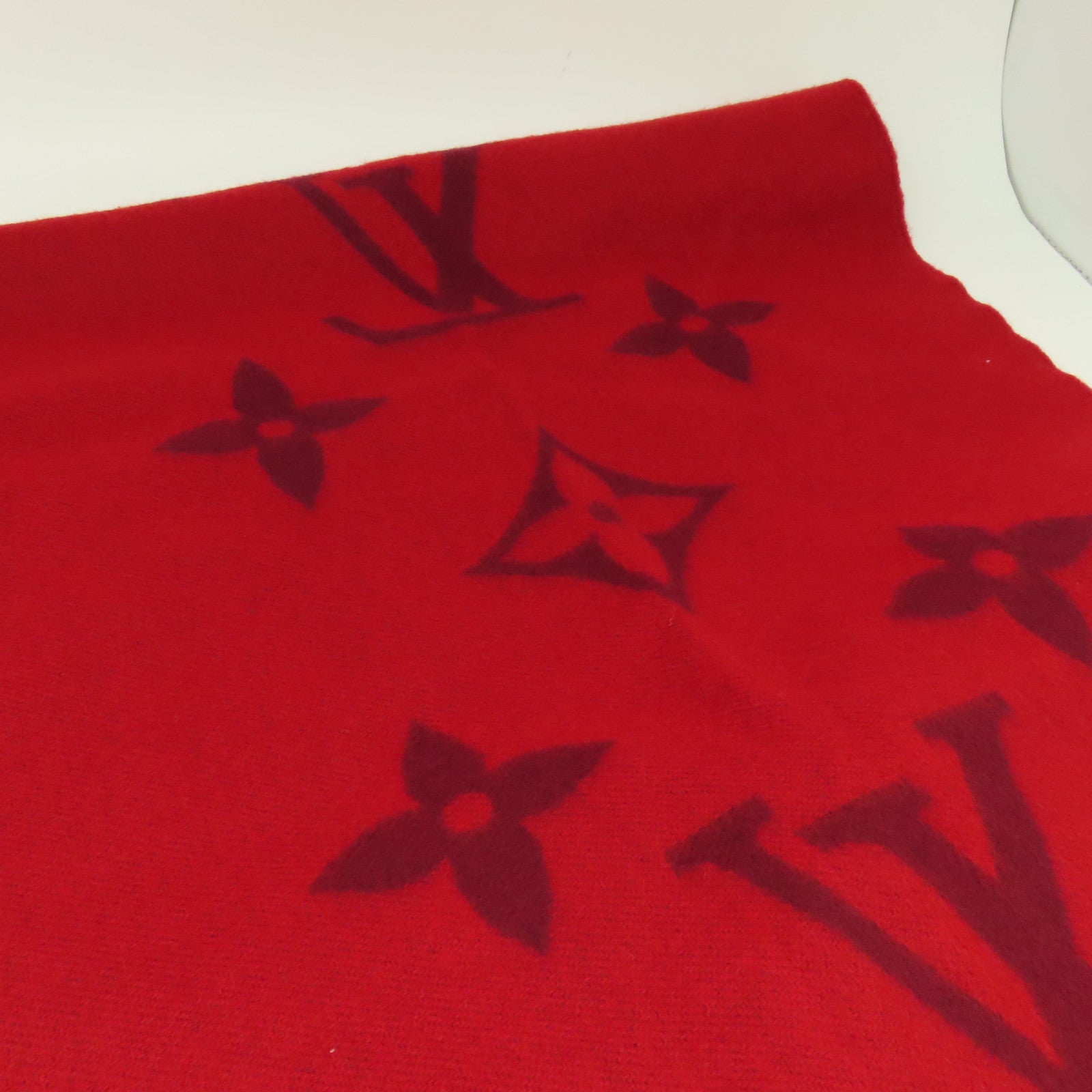 LOUIS VUITTON 【激減優惠】羊絨Reykjavik Scarf圍巾酒紅色