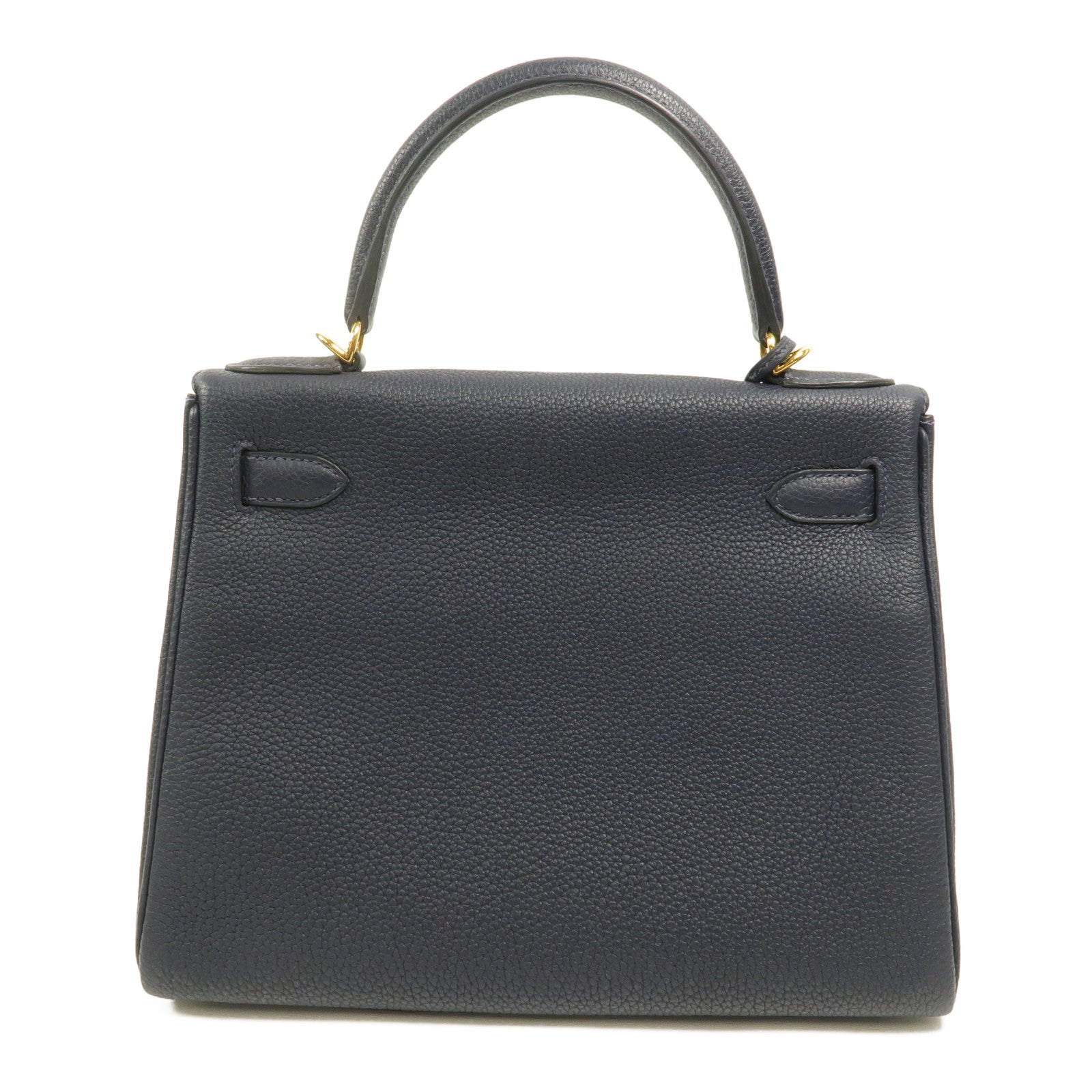 HERMES Togo皮革Kelly 28手挽肩背兩用袋Bleu Nuit