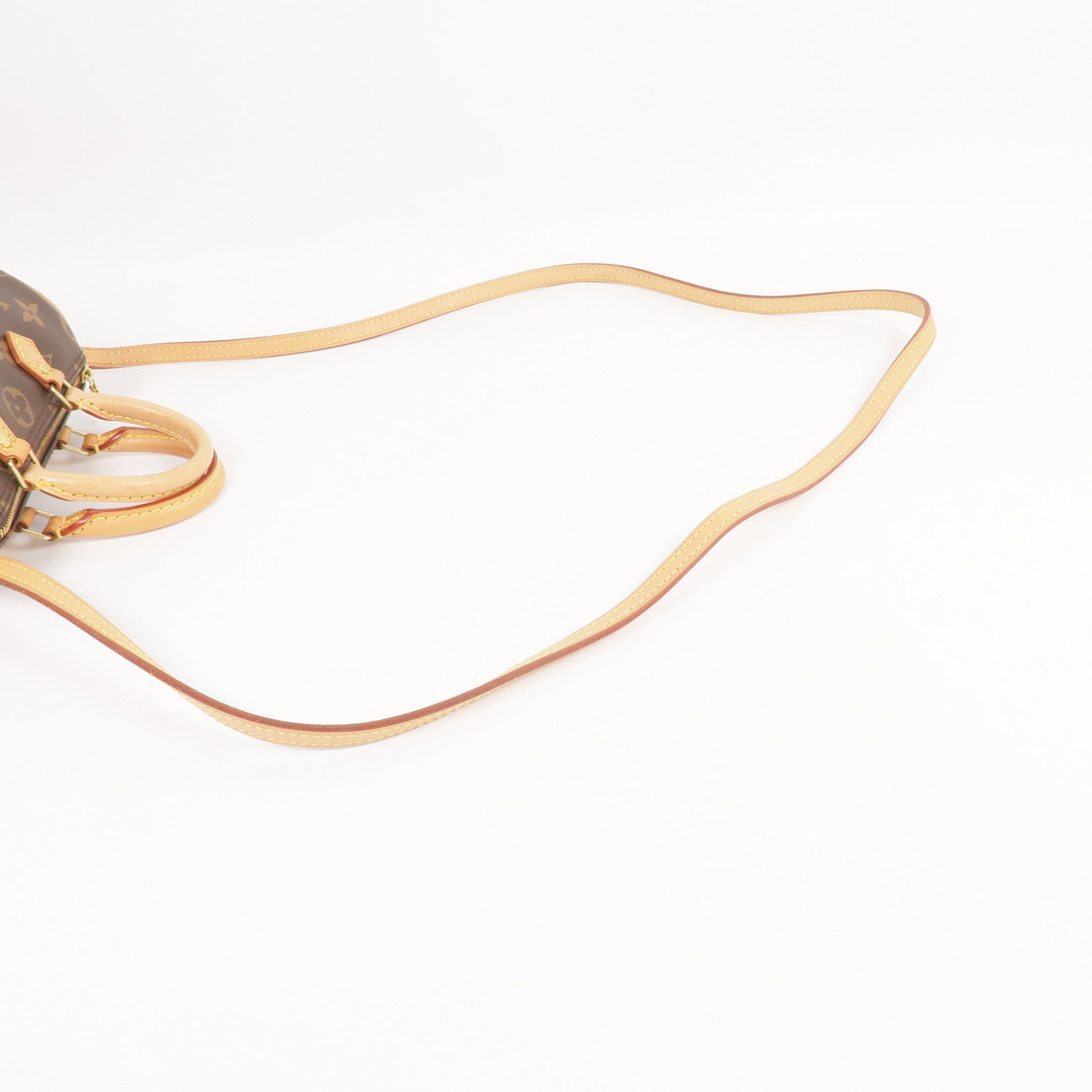 LOUIS VUITTON Monogram Nano Speedy金扣手挽肩背兩用袋棕色