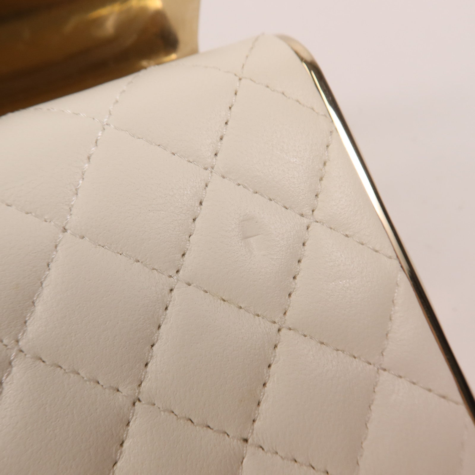 CHANEL 羊皮皮革Evening Bag金扣鏈帶肩背袋