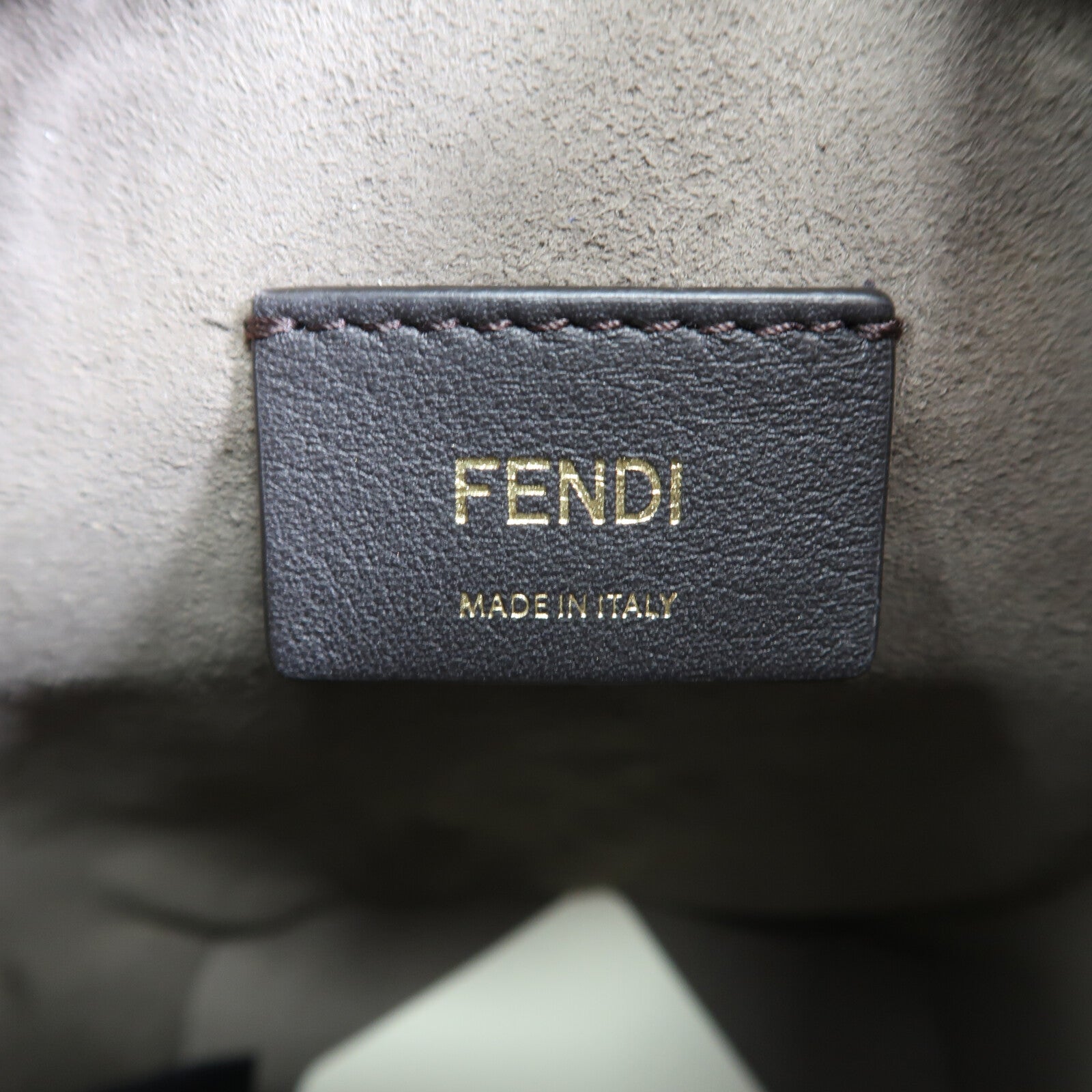 FENDI 牛皮皮革Mini Mon Tresor金扣手挽肩背兩用袋