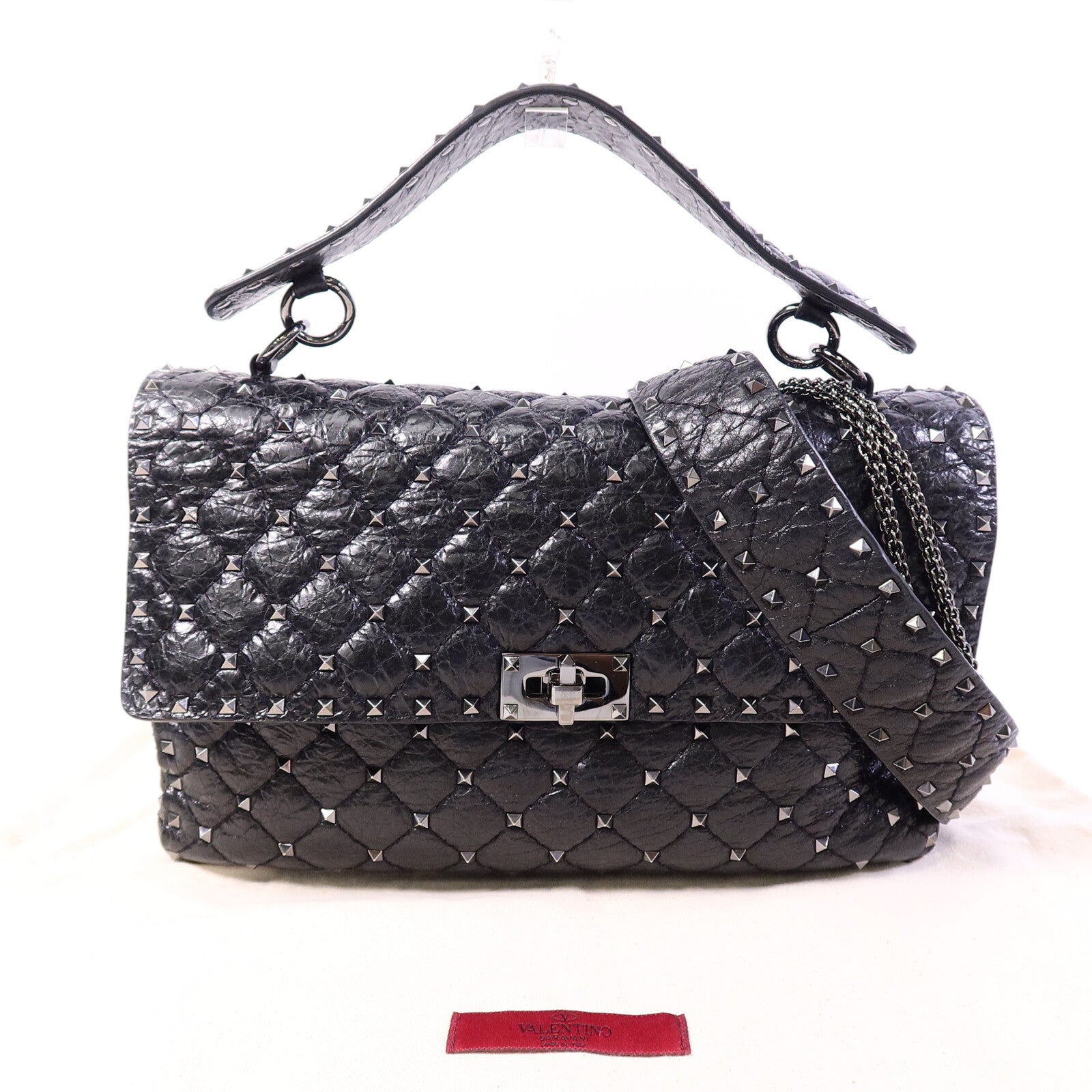 Valentino 牛皮皮革2 Way Shoulder Bag手挽肩背兩用袋