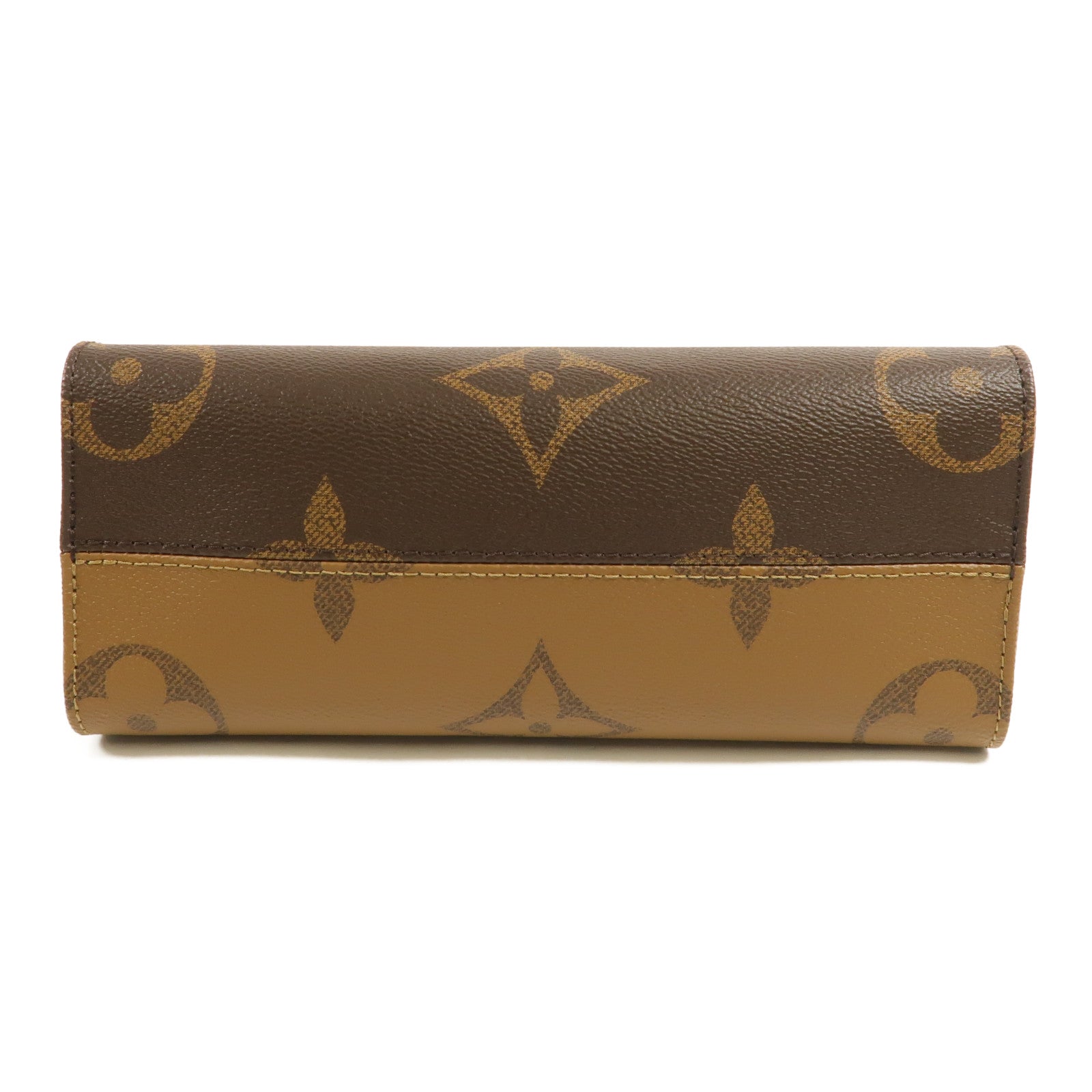 LOUIS VUITTON Monogram Giant OnTheGo PM金扣手挽肩背兩用袋棕色