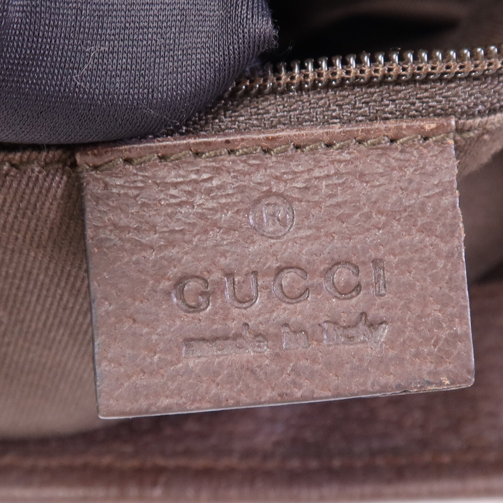 GUCCI 帆布Shoulder Bag銀扣肩背袋
