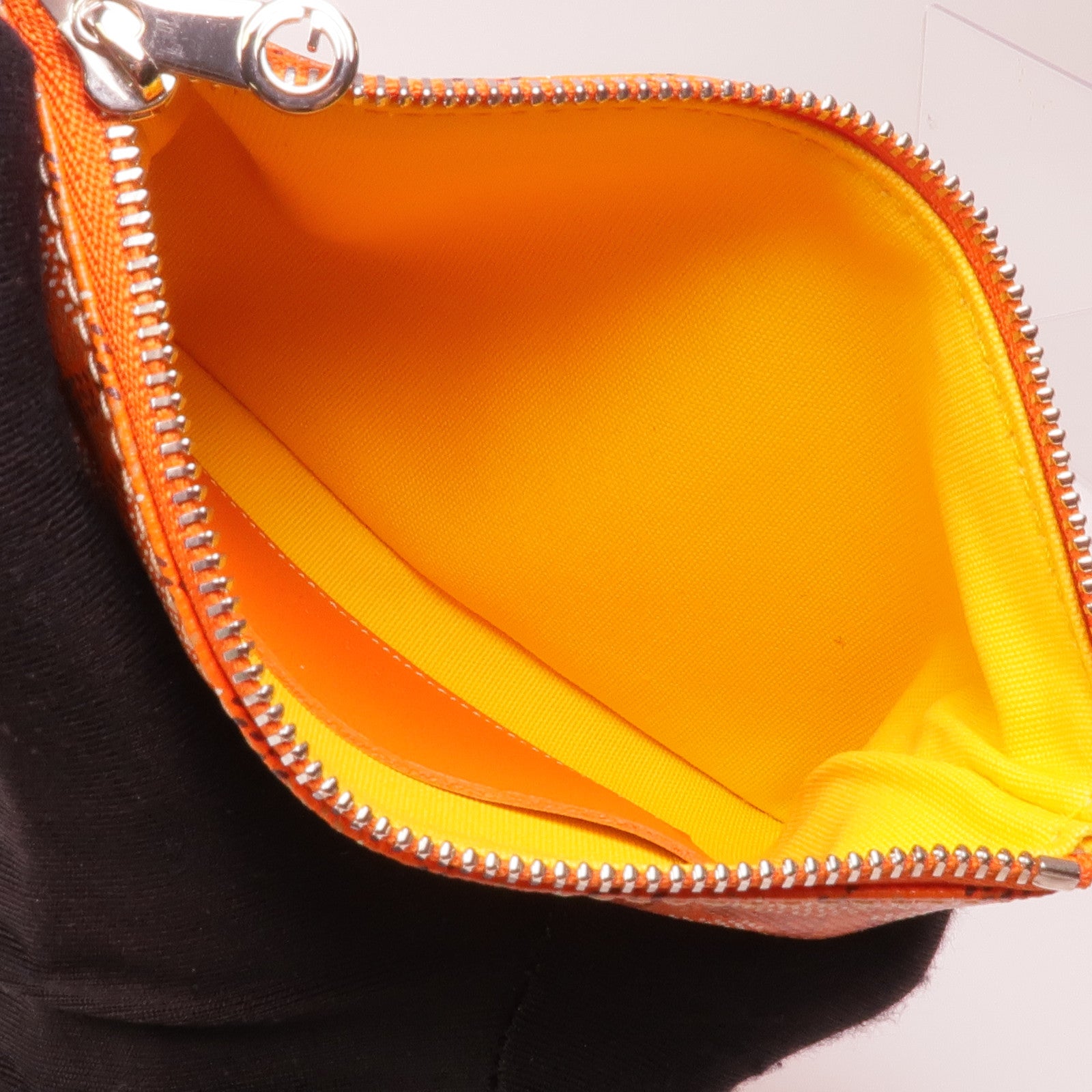 GOYARD 塗層帆布Senat PM Pouch銀扣手拿包