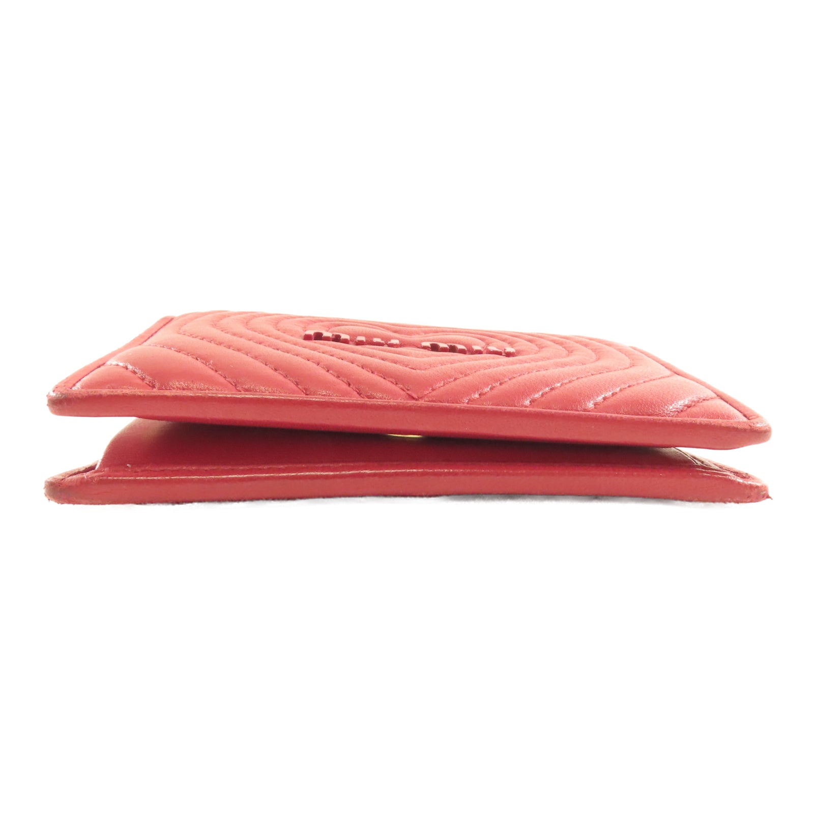 Miu Miu 羊皮皮革Wallet金扣鈕扣錢包紅色