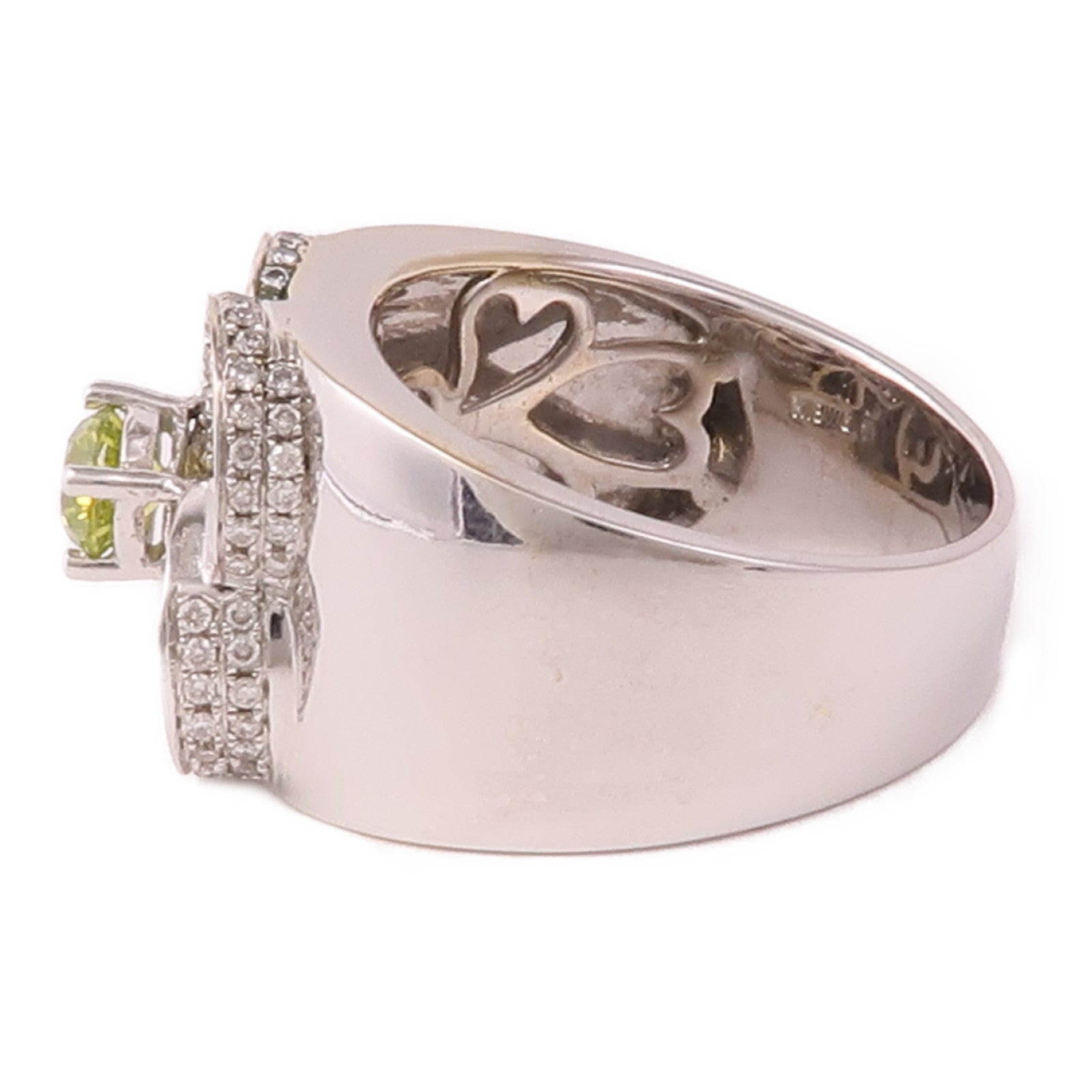 JEWELRY 18K白金Green Diamond Ring綠鑽戒指