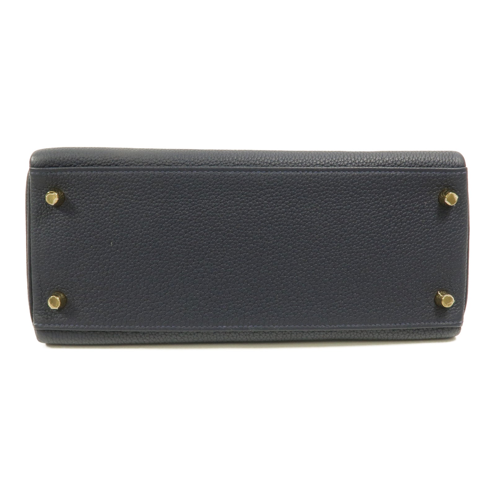 HERMES Togo皮革Kelly 28手挽肩背兩用袋Bleu Nuit