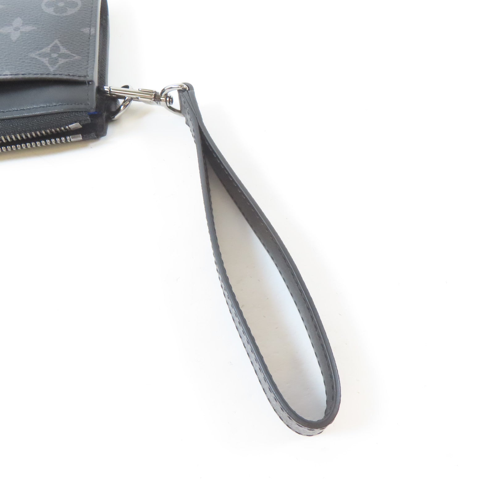 LOUIS VUITTON 【激減優惠】Monogram Eclipse Zippy Dragonne銀扣長錢包黑色