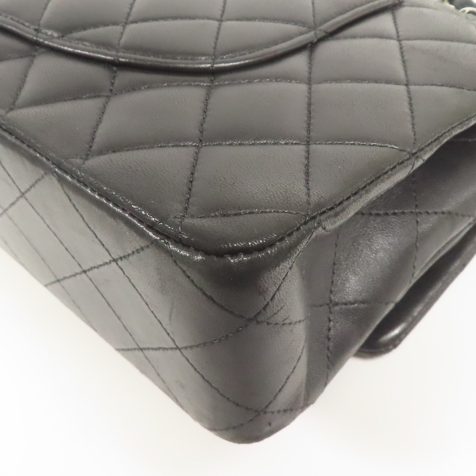 CHANEL 羊皮皮革Classic 25銀扣鏈帶肩背袋