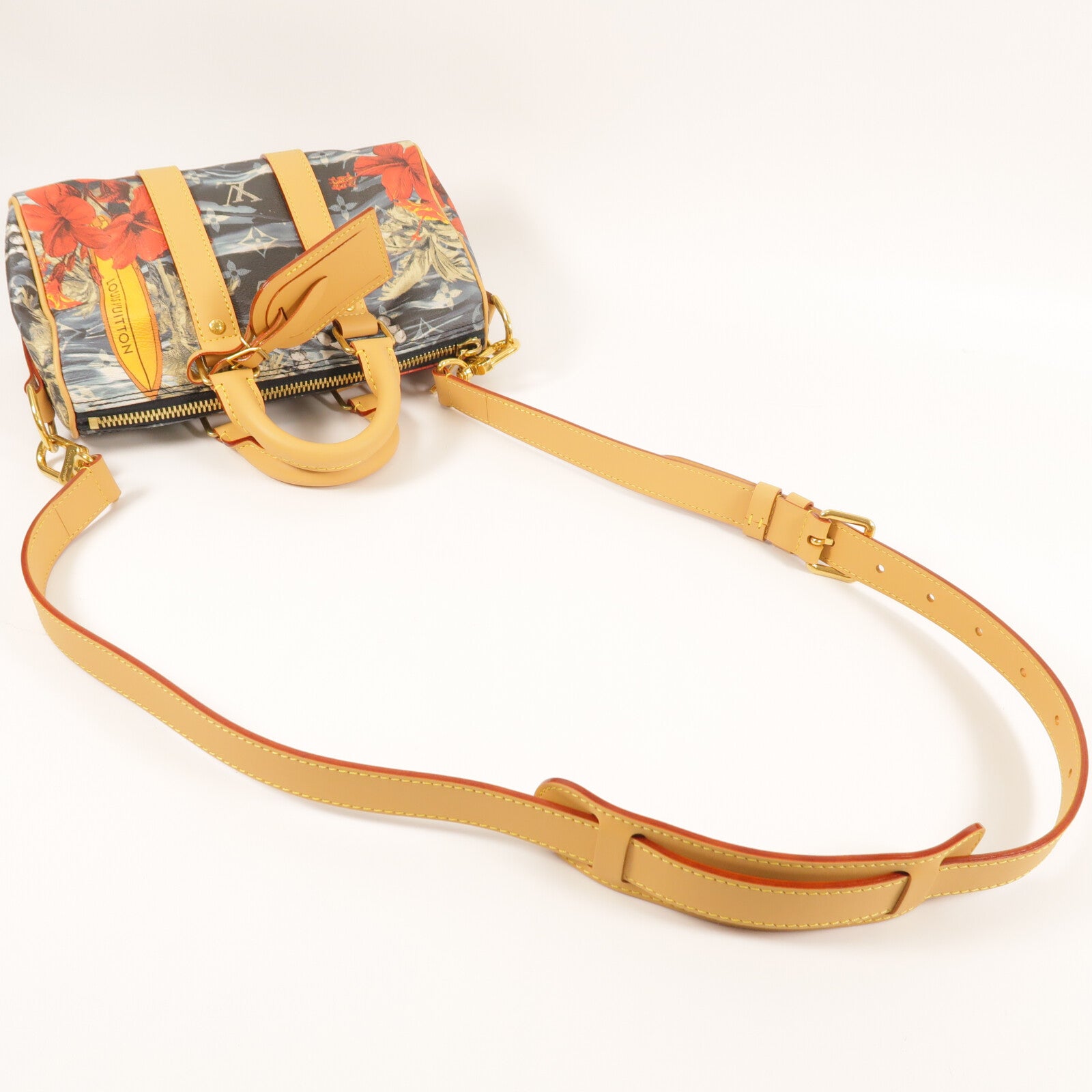 LOUIS VUITTON Surfing Monogram Keepall Bandouliere 25金扣手挽肩背兩用袋