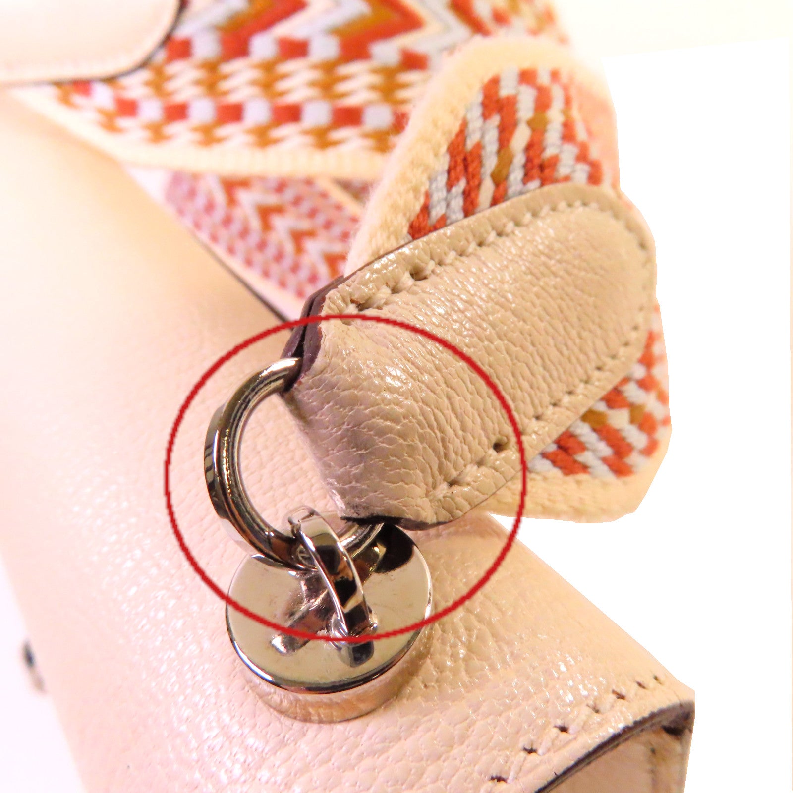 HERMES 【激減優惠】Chevre皮革Mini Verrou Shoulder Bag銀扣肩背袋Nata牛奶色