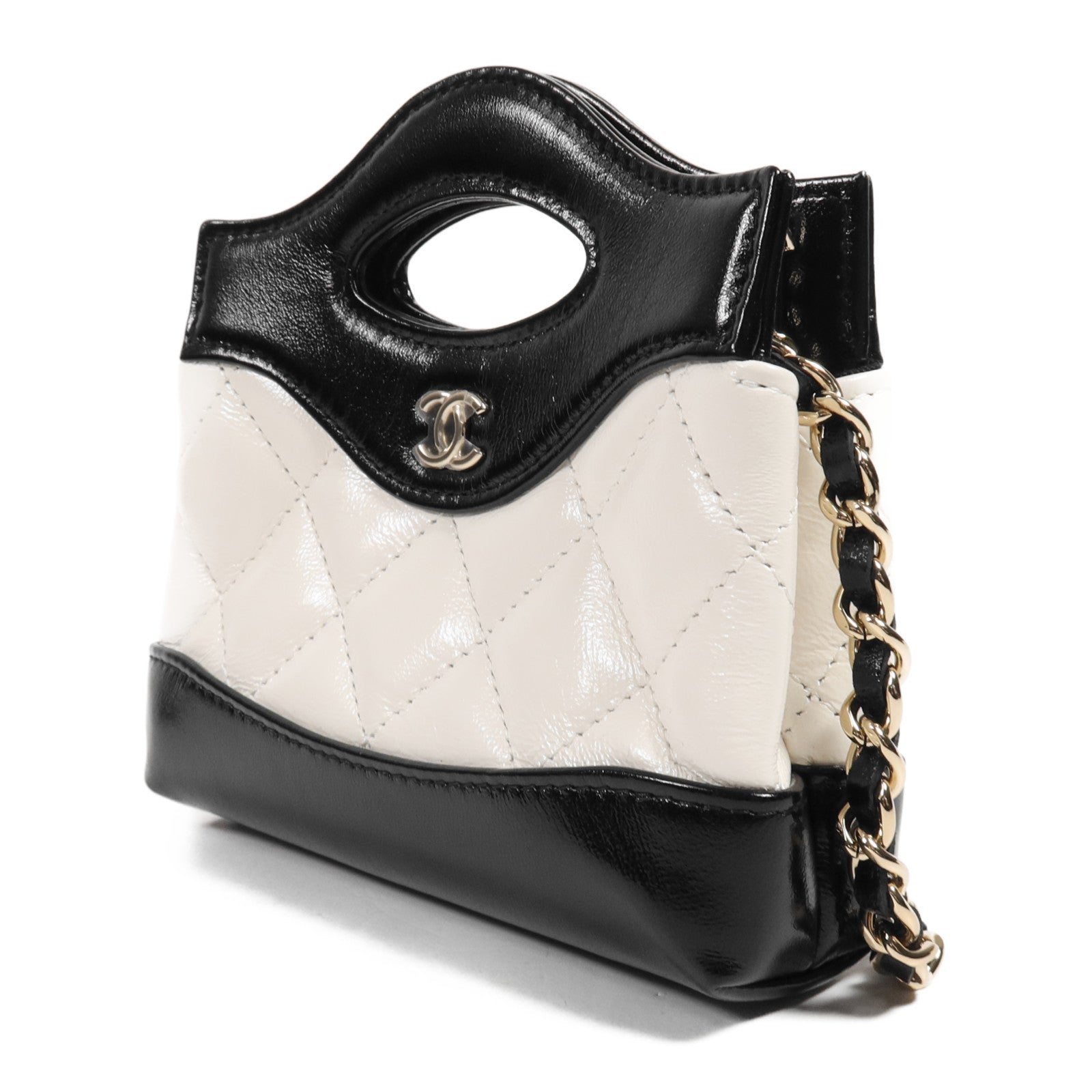 CHANEL 牛皮皮革Chanel 31 Micro金扣手挽肩背兩用袋