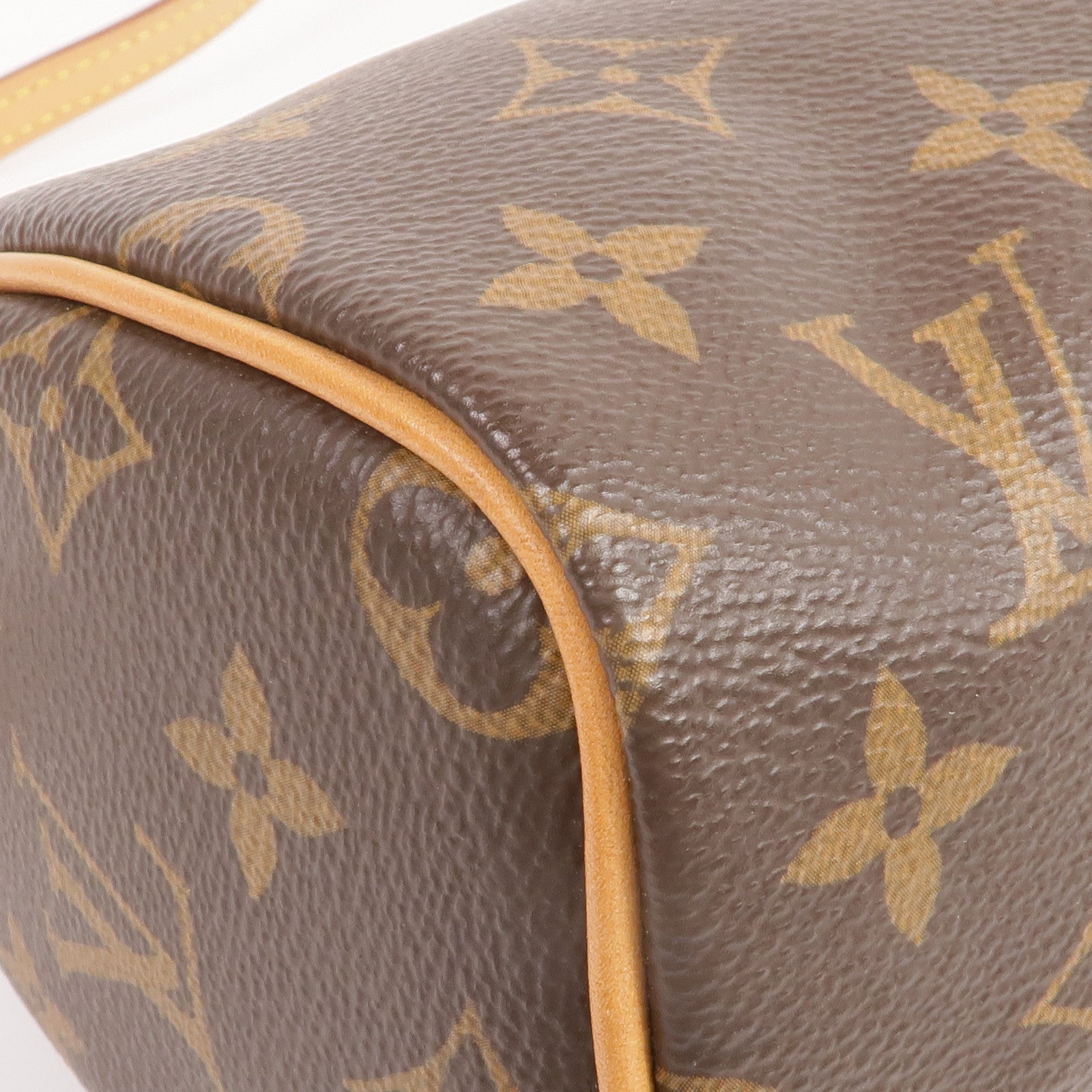 LOUIS VUITTON Monogram Nano Speedy金扣手挽肩背兩用袋棕色
