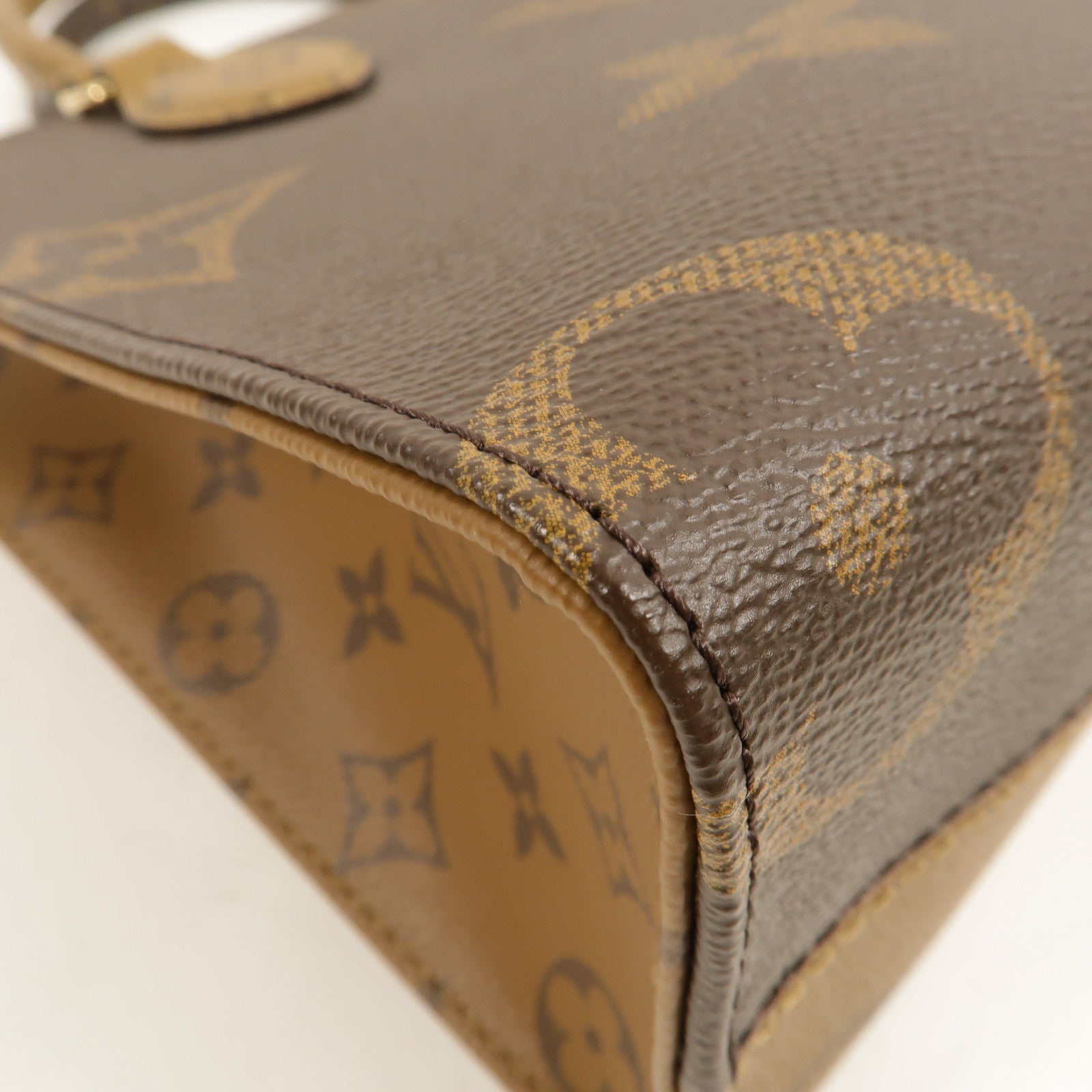 LOUIS VUITTON Monogram Giant OnTheGo PM金扣手挽肩背兩用袋棕色