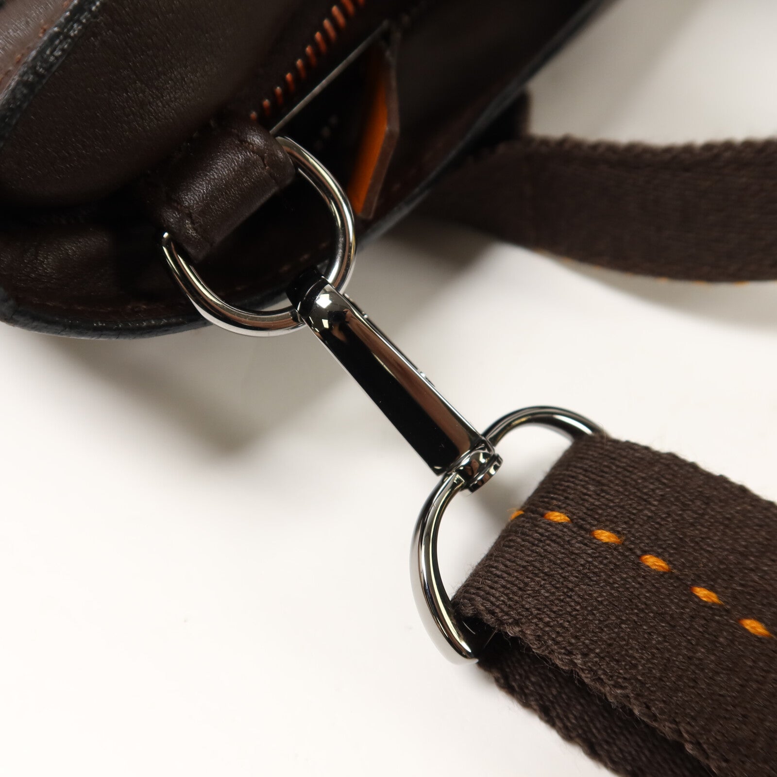 HERMES Derma皮革Caravan Horizontal PM手挽肩背兩用袋Brown