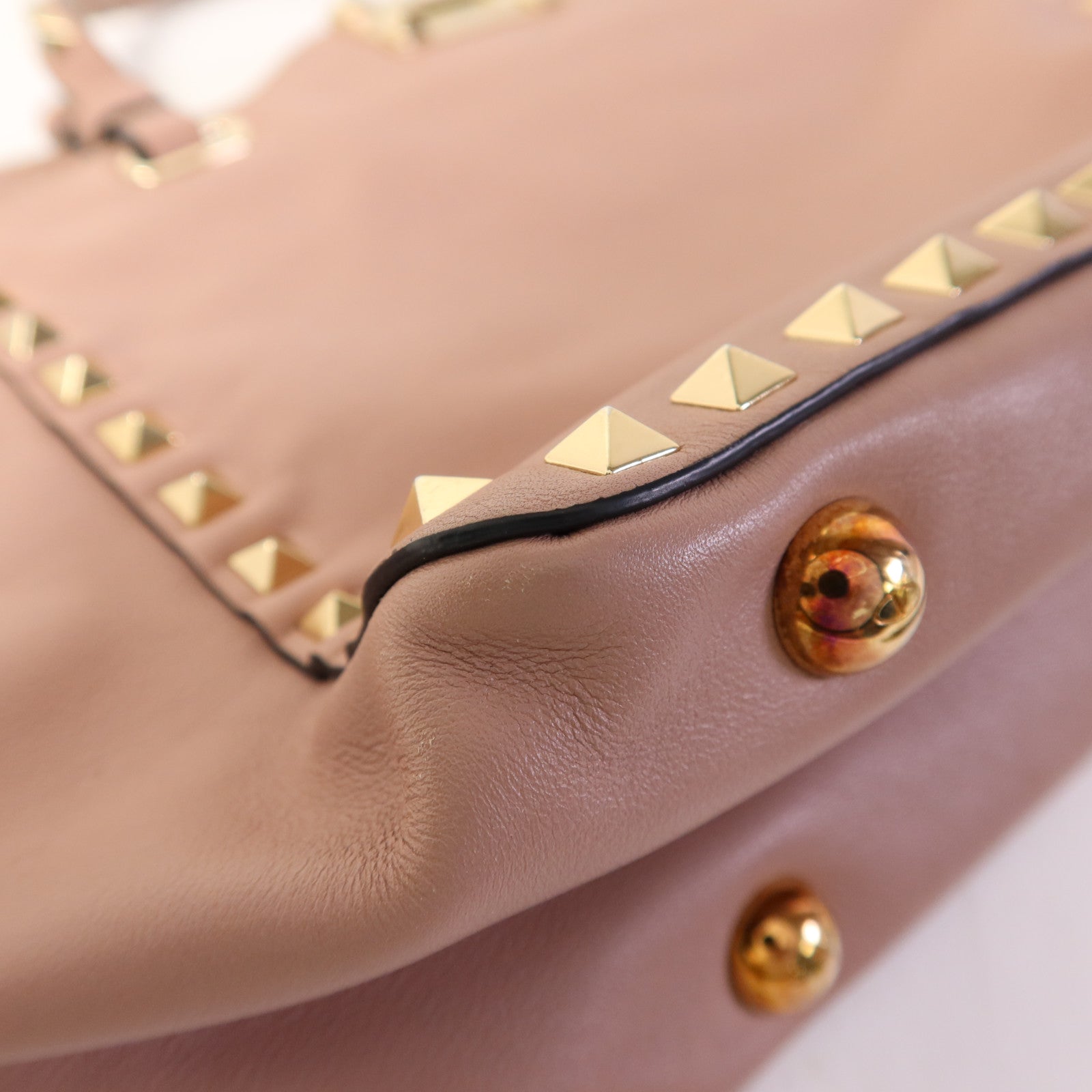 Valentino 牛皮皮革2 Way Shoulder金扣手挽肩背兩用袋