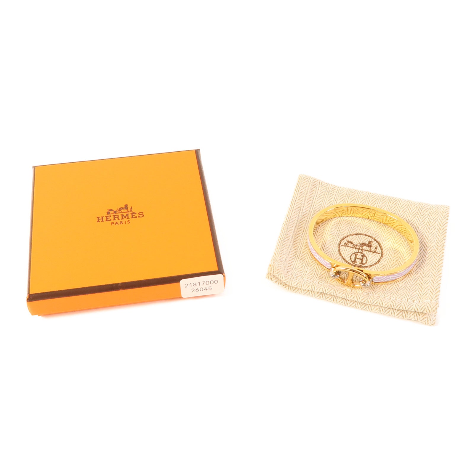 HERMES 金屬/琺瑯Mini Clic Chaine d'Ancre手鐲