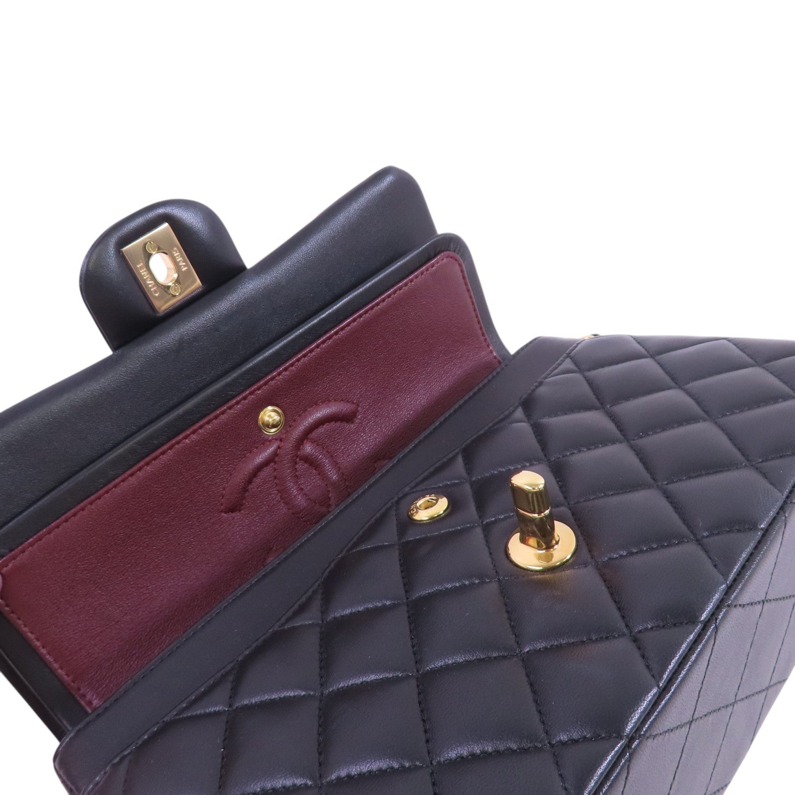 CHANEL 牛皮皮革Classic 23金扣鏈帶肩背袋