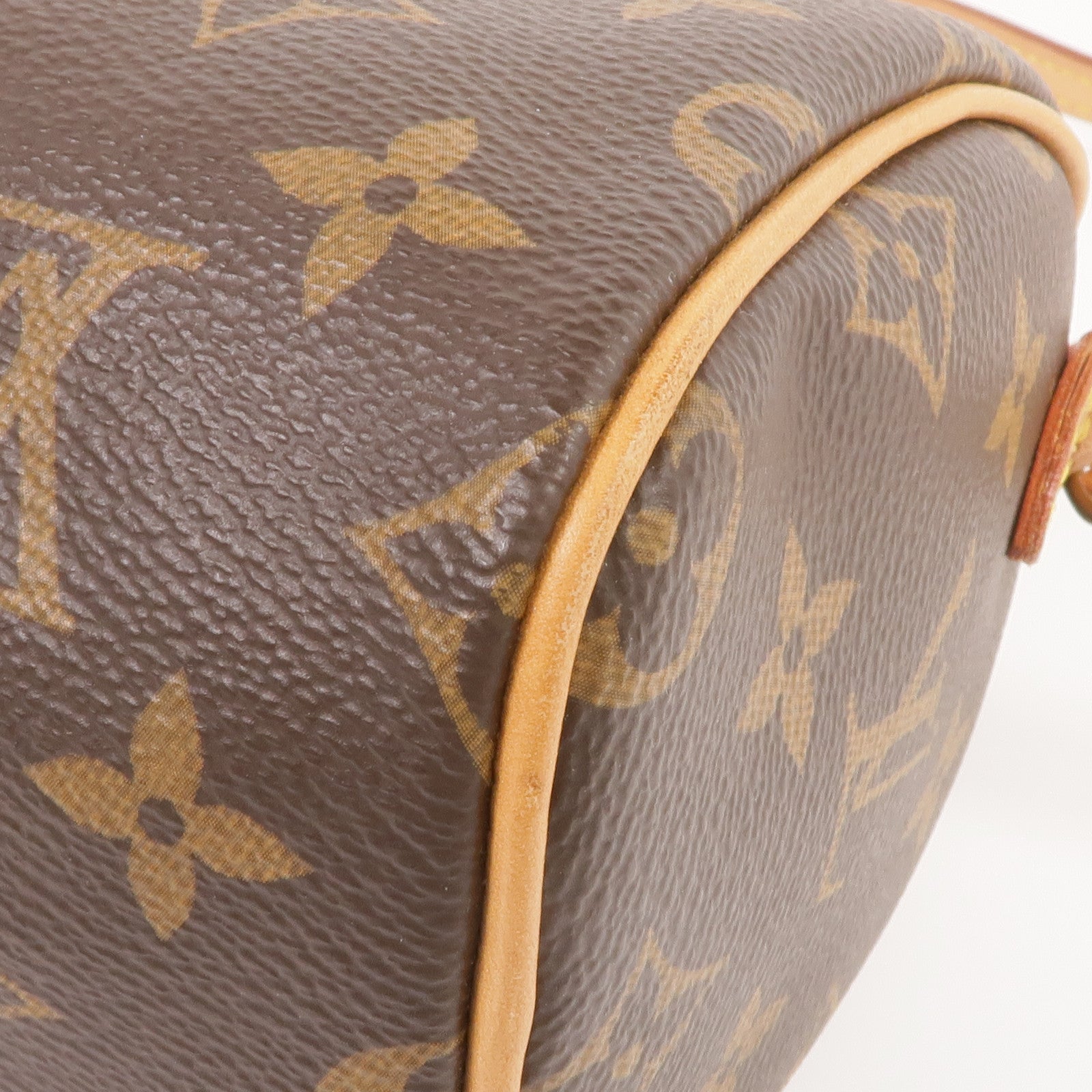 LOUIS VUITTON Monogram Nano Speedy金扣手挽肩背兩用袋棕色