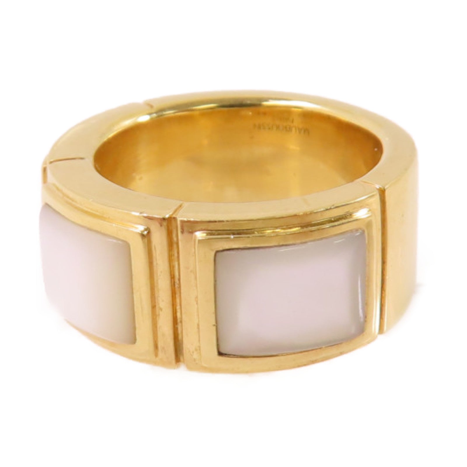 MAUBOUSSIN 18K黃金/珍珠母Mother of Pearl Ring戒指#53/US#5.25
