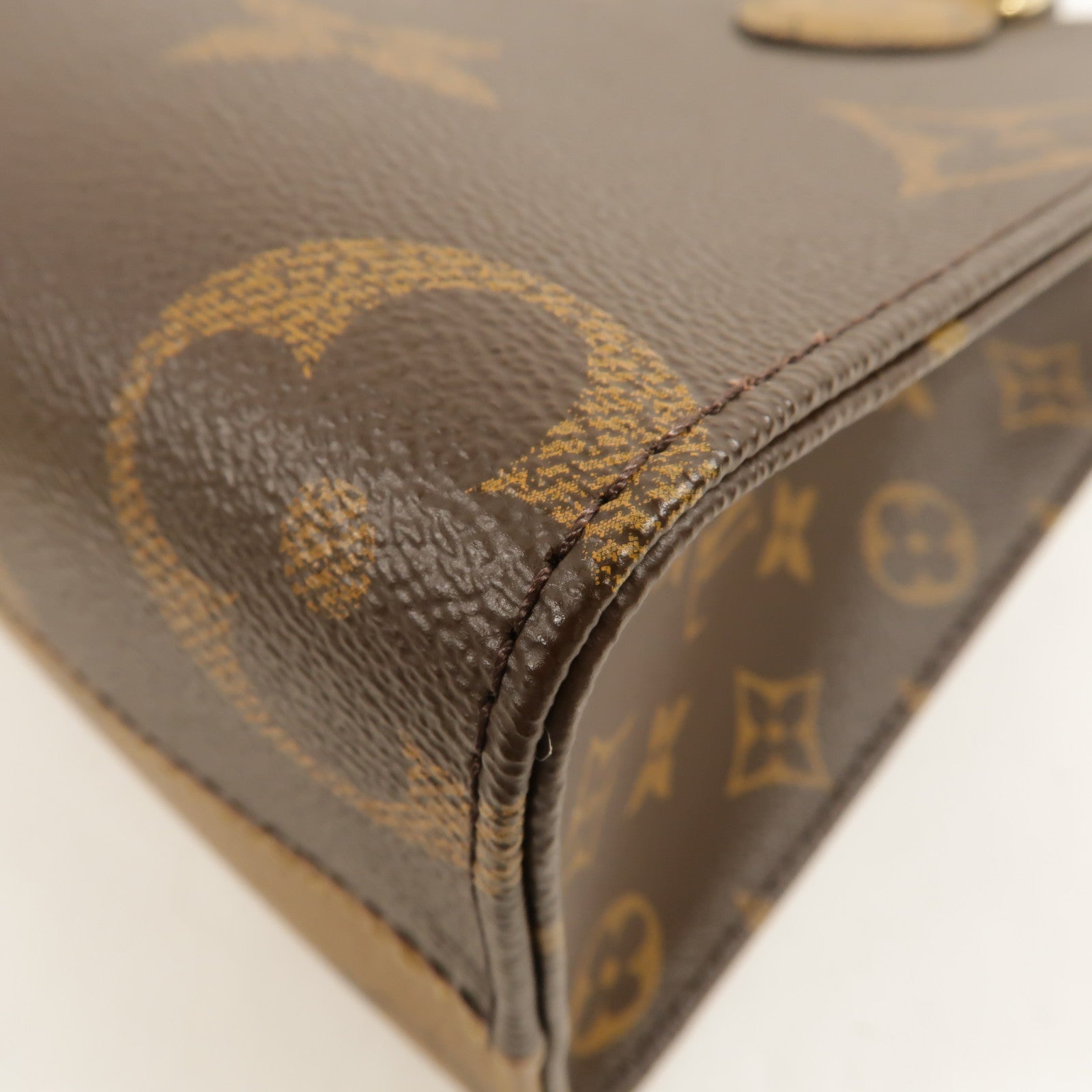 LOUIS VUITTON Monogram Giant OnTheGo PM金扣手挽肩背兩用袋棕色