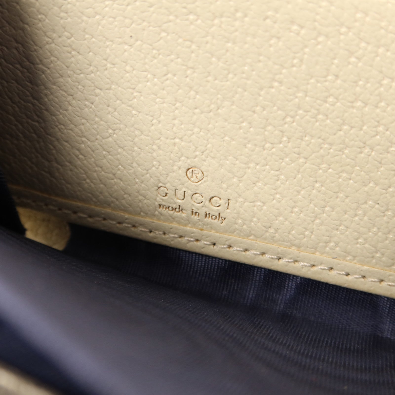 GUCCI 塗層帆布/牛皮皮革Zipper Long Wallet金扣拉鏈長錢包