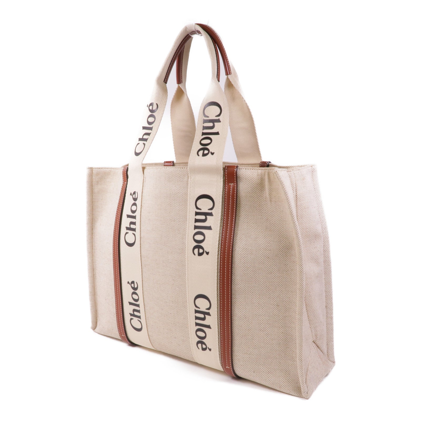 Chloe 帆布Woody Large手挽袋