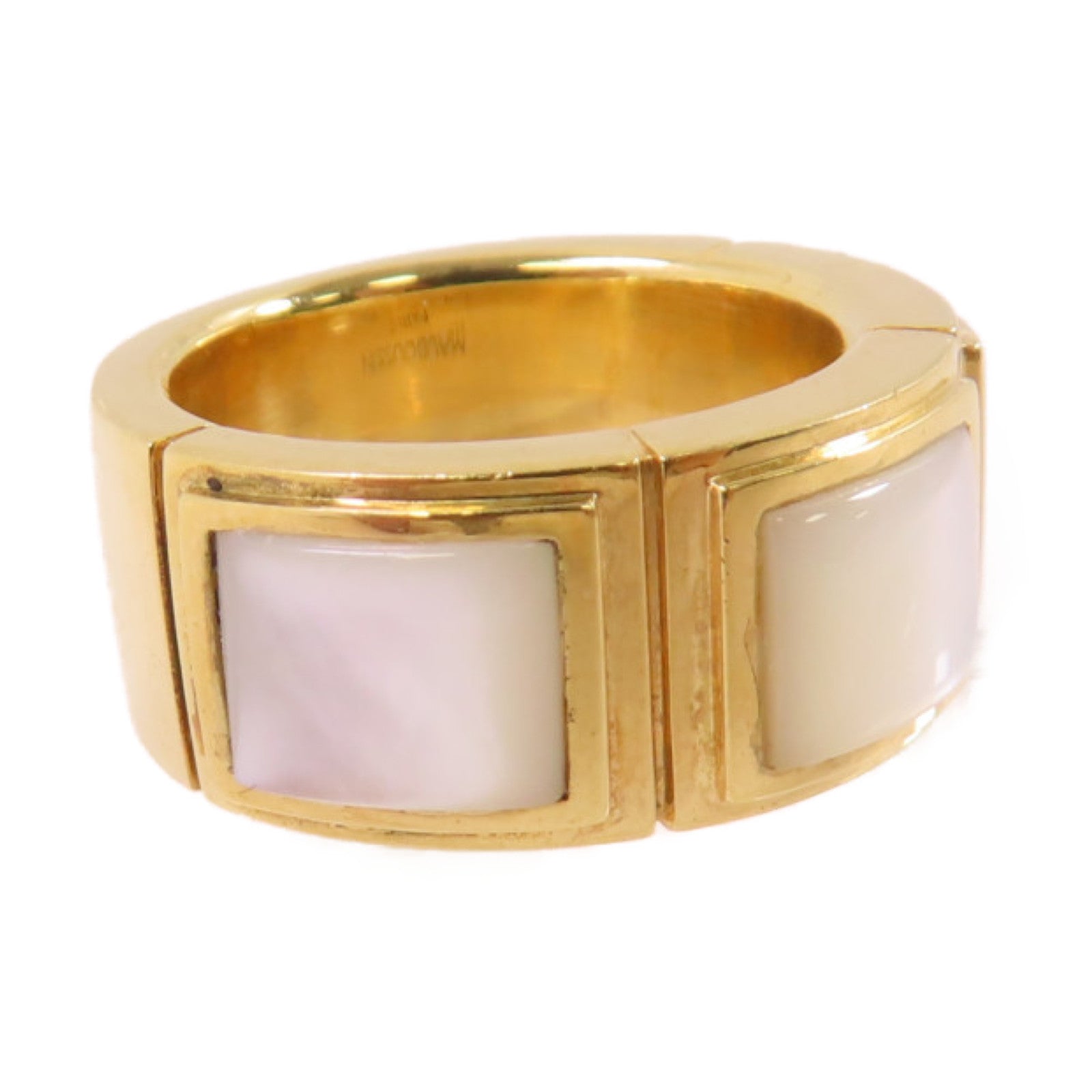 MAUBOUSSIN 18K黃金/珍珠母Mother of Pearl Ring戒指#53/US#5.25