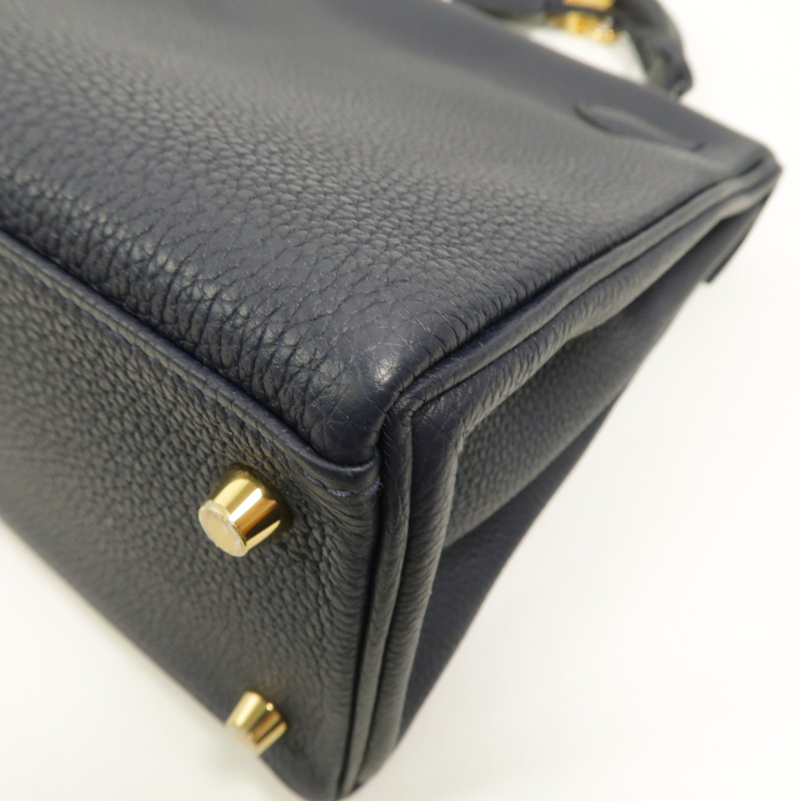 HERMES Togo皮革Kelly 28手挽肩背兩用袋Bleu Nuit