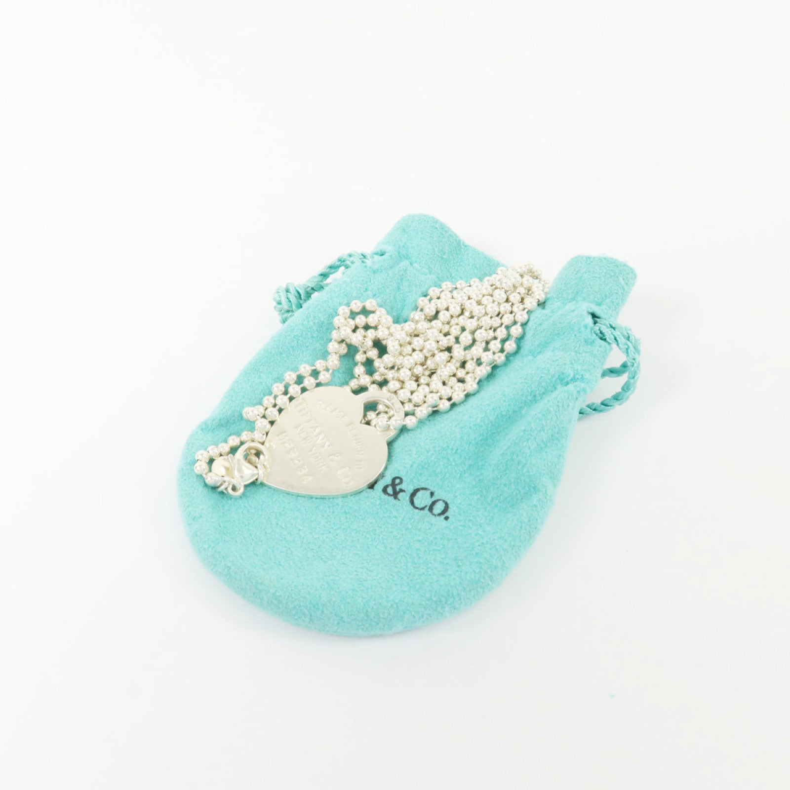 TIFFANY＆CO 925純銀Heart Long Necklace項鏈