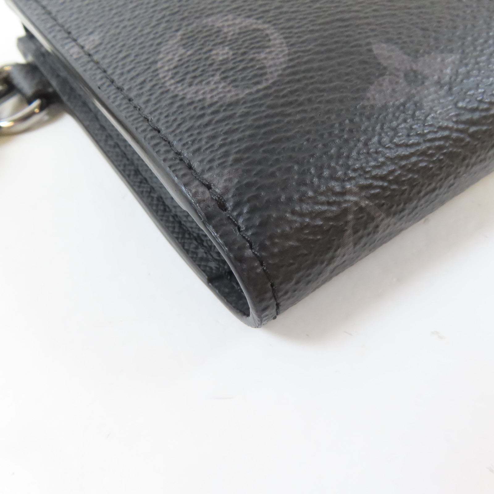 LOUIS VUITTON 【激減優惠】Monogram Eclipse Zippy Dragonne銀扣長錢包黑色