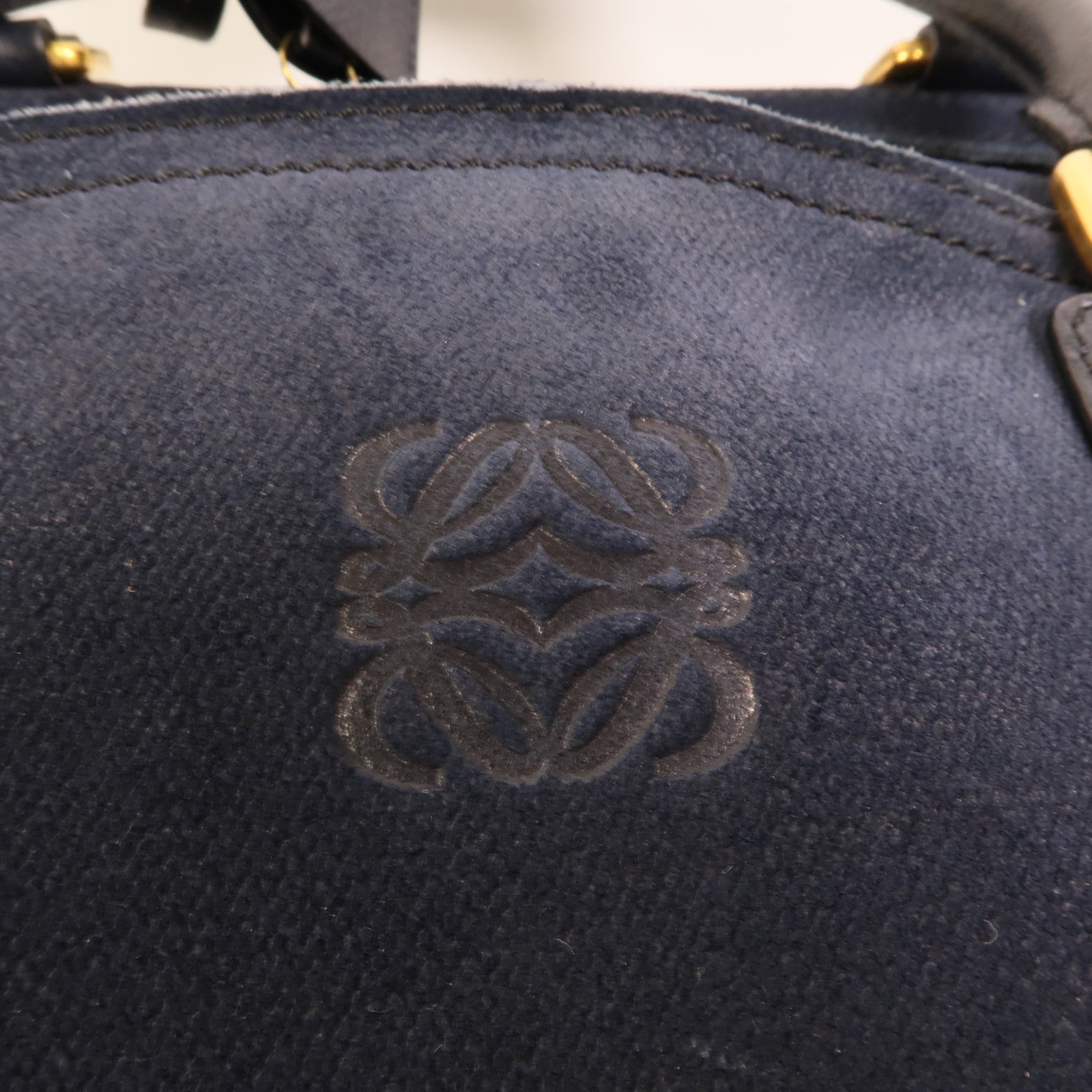 LOEWE 麂皮皮革Amazona手挽袋