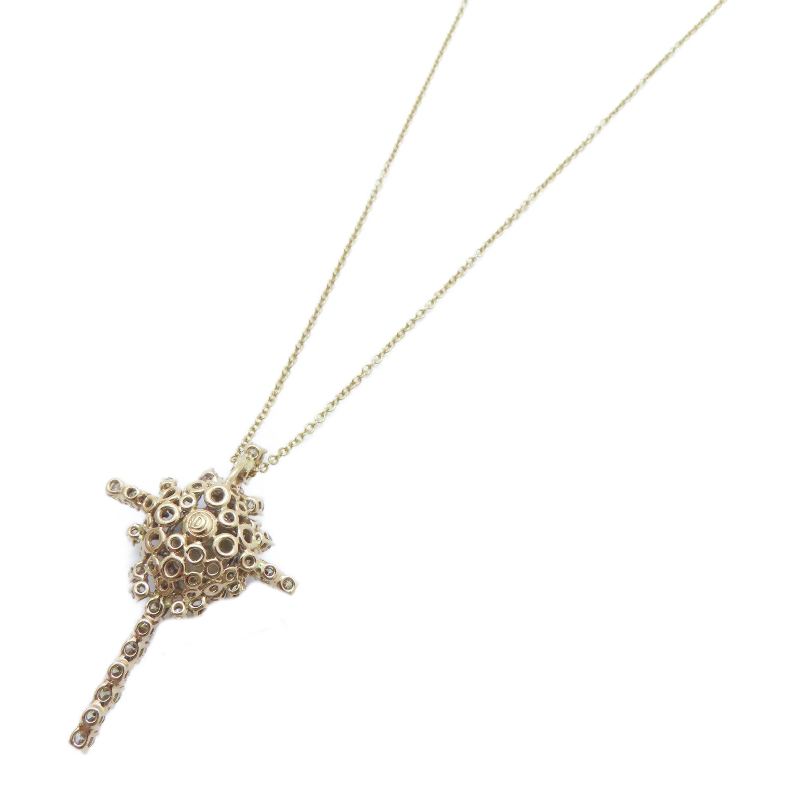 Damiani 18K玫瑰金Smokey Quartz/Diamond Necklace項鍊