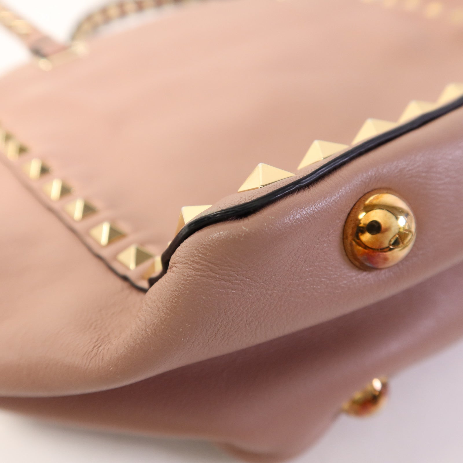 Valentino 牛皮皮革2 Way Shoulder金扣手挽肩背兩用袋