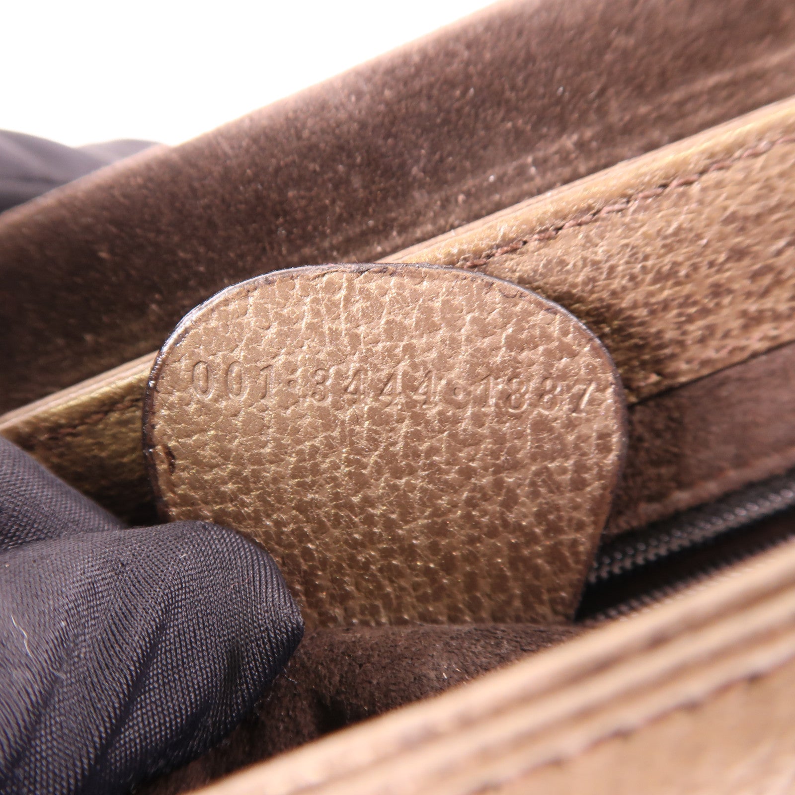 GUCCI GG GHW Vintage Handbag 0013444 Calfskin Leather Brown