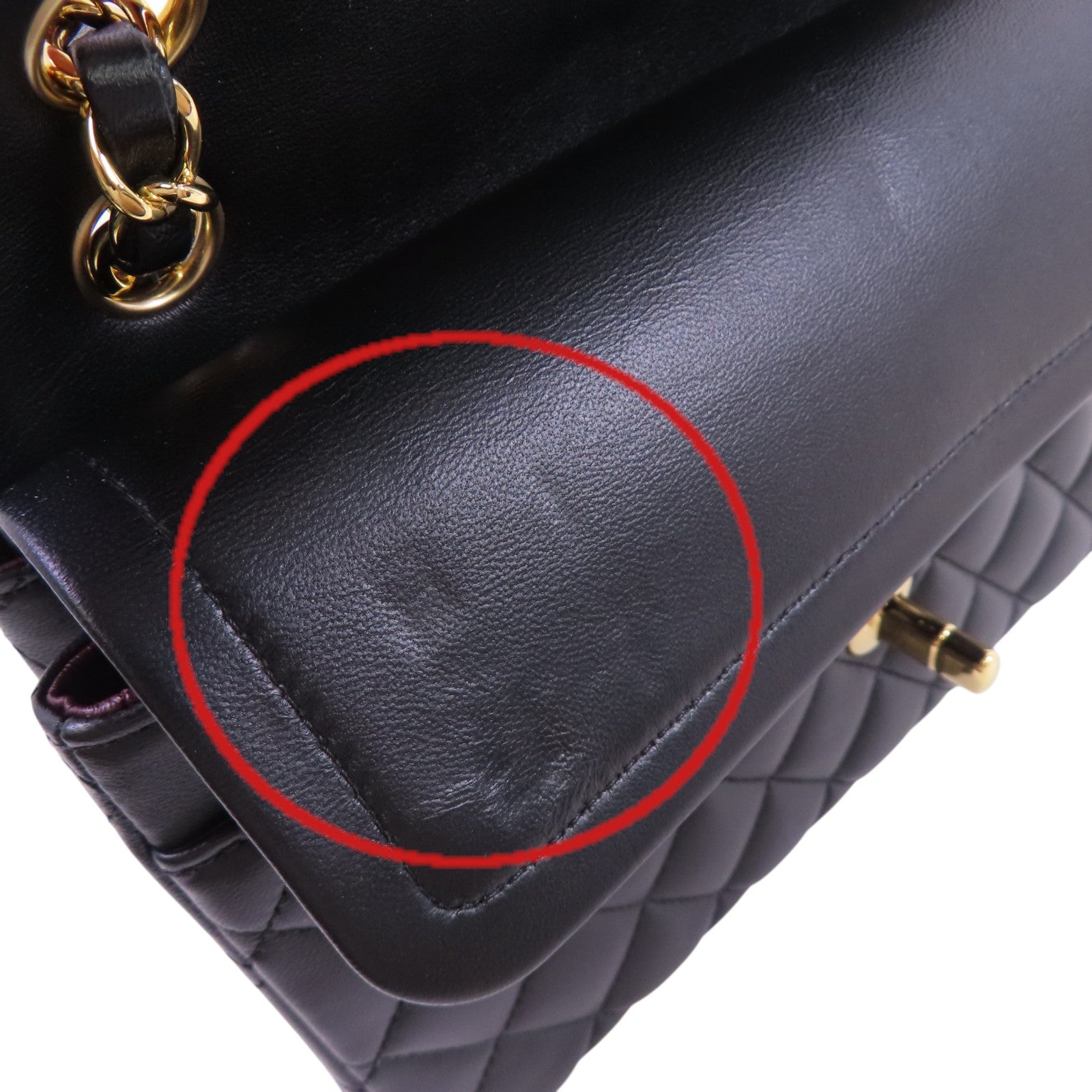 CHANEL 牛皮皮革Classic 23金扣鏈帶肩背袋