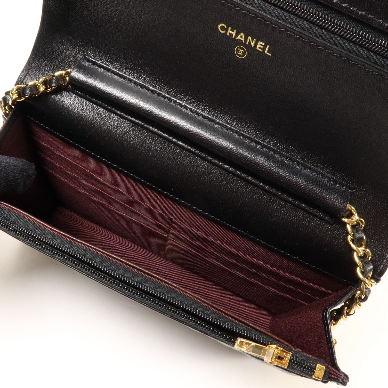 CHANEL 羊皮皮革WOC Wallet On Chain鏈帶肩背袋